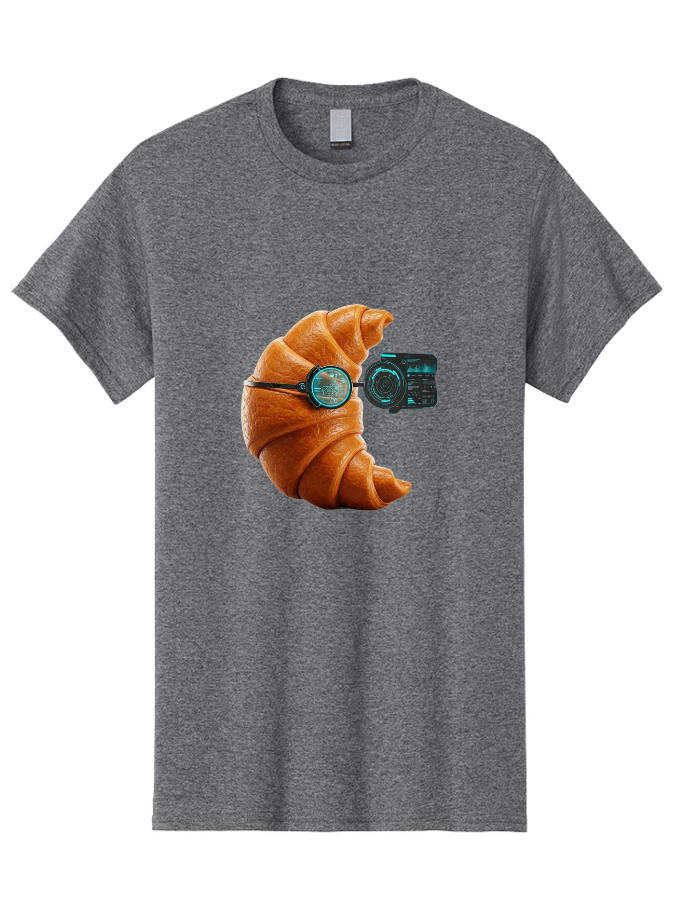 Croissant-With-Camera Men'S Graphic Tee, 100% Cotton, Comfortable Casual Summer Wear, Machine Washable, Vintage Camera, Old Camera, Antique Camera, Black Camera, Classic Photography, Photography Equipment, Nostalgic Device, Film Camera, Baq604 1