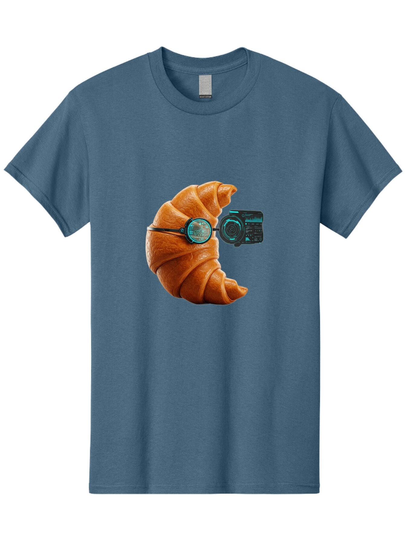 Croissant-With-Camera Men'S Graphic Tee, 100% Cotton, Comfortable Casual Summer Wear, Machine Washable, Vintage Camera, Old Camera, Antique Camera, Black Camera, Classic Photography, Photography Equipment, Nostalgic Device, Film Camera, Baq604 7