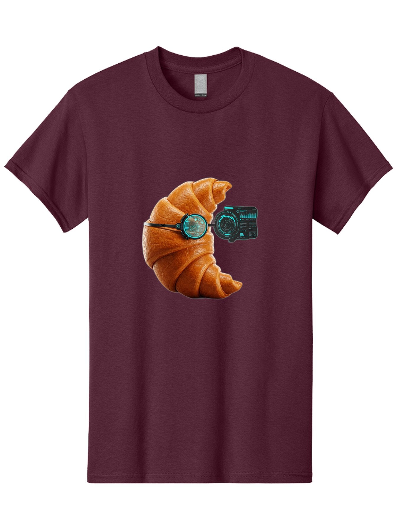 Croissant-With-Camera Men'S Graphic Tee, 100% Cotton, Comfortable Casual Summer Wear, Machine Washable, Vintage Camera, Old Camera, Antique Camera, Black Camera, Classic Photography, Photography Equipment, Nostalgic Device, Film Camera, Baq604 14