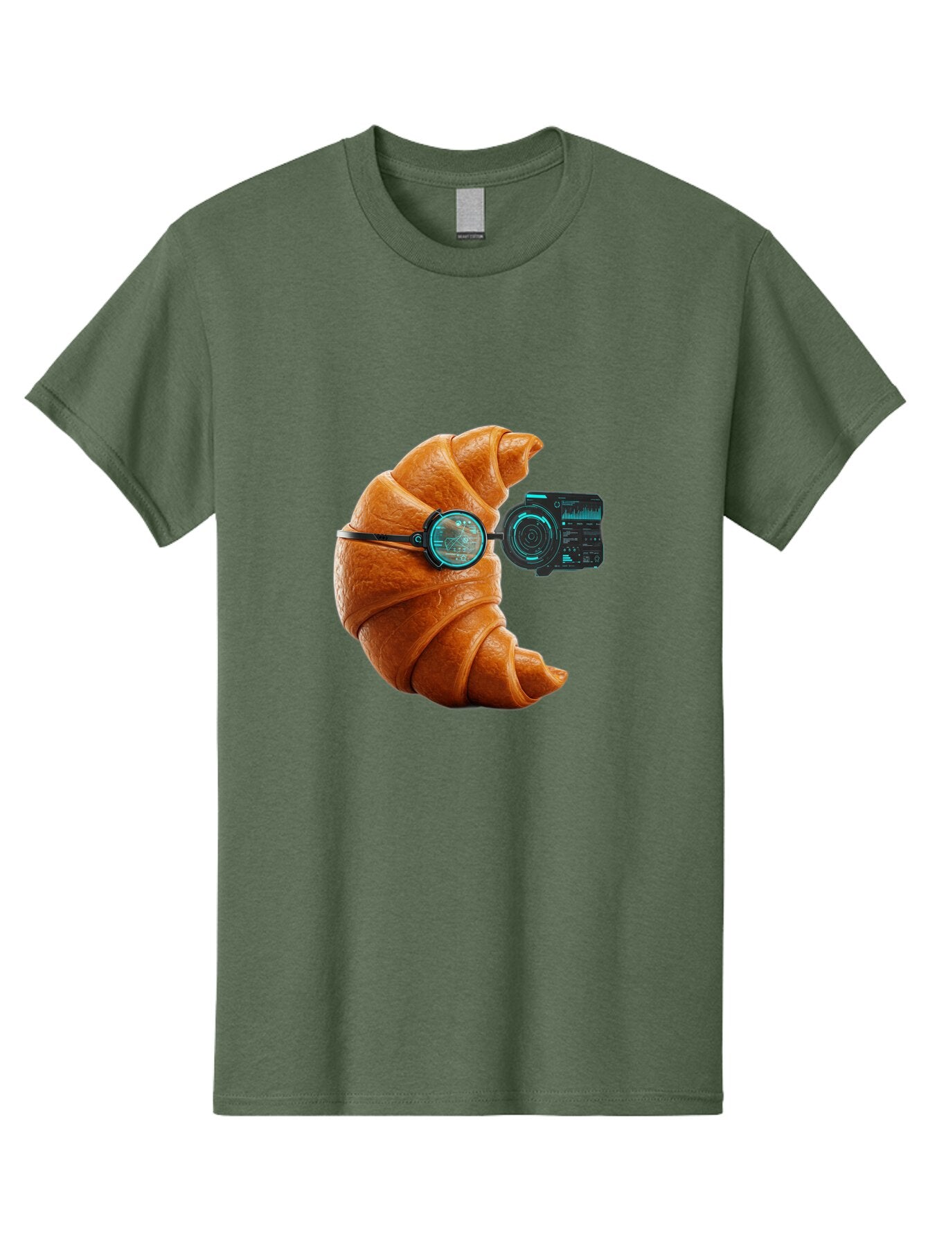 Croissant-With-Camera Men'S Graphic Tee, 100% Cotton, Comfortable Casual Summer Wear, Machine Washable, Vintage Camera, Old Camera, Antique Camera, Black Camera, Classic Photography, Photography Equipment, Nostalgic Device, Film Camera, Baq604 13