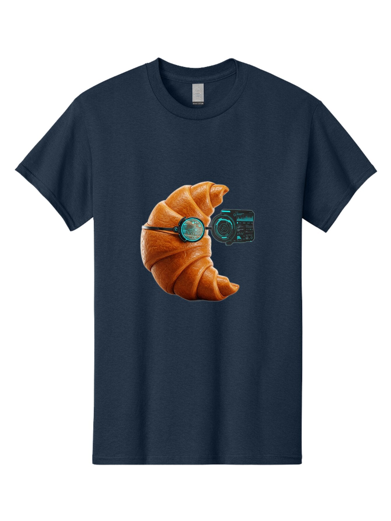Croissant-With-Camera Men'S Graphic Tee, 100% Cotton, Comfortable Casual Summer Wear, Machine Washable, Vintage Camera, Old Camera, Antique Camera, Black Camera, Classic Photography, Photography Equipment, Nostalgic Device, Film Camera, Baq604 9