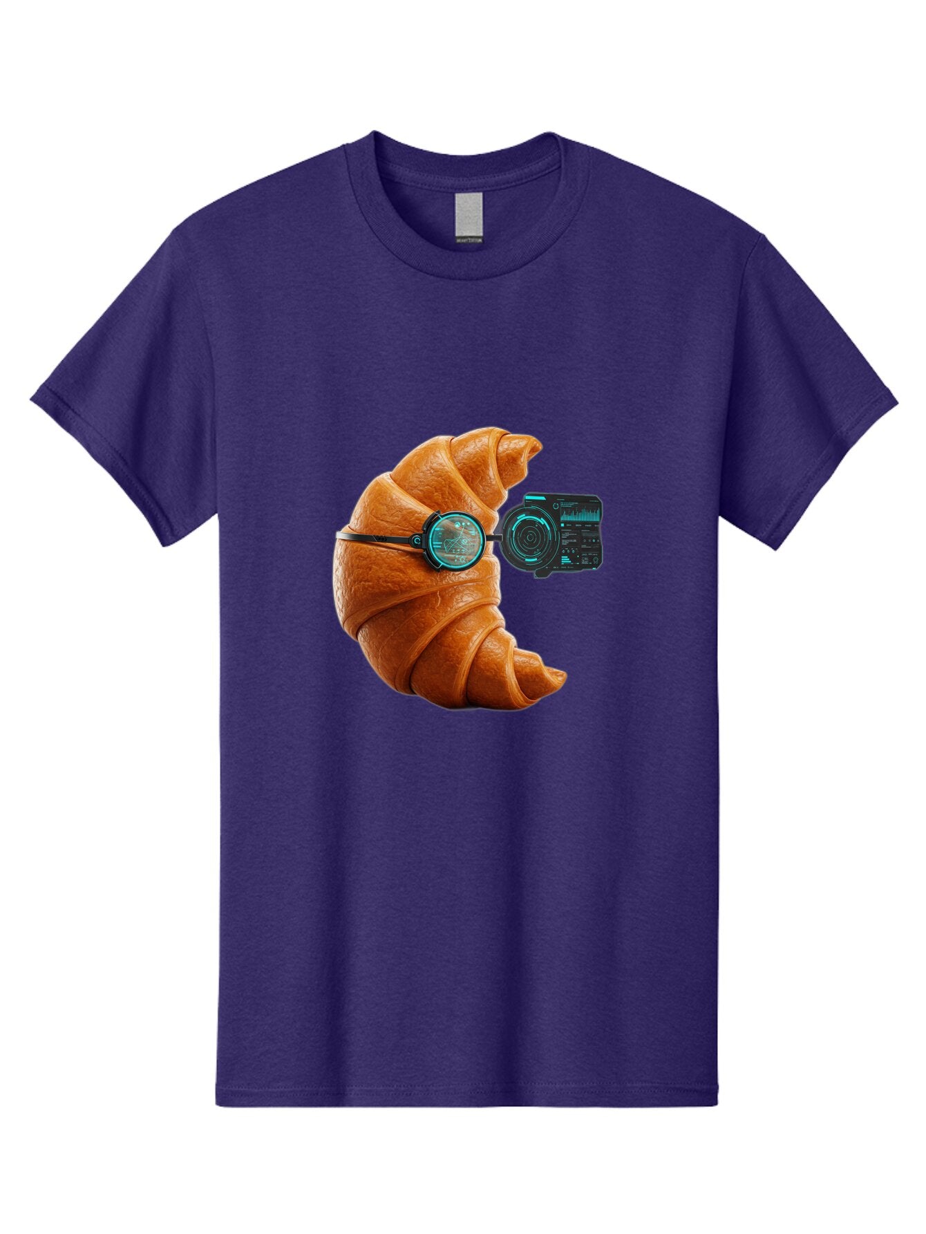Croissant-With-Camera Men'S Graphic Tee, 100% Cotton, Comfortable Casual Summer Wear, Machine Washable, Vintage Camera, Old Camera, Antique Camera, Black Camera, Classic Photography, Photography Equipment, Nostalgic Device, Film Camera, Baq604 5