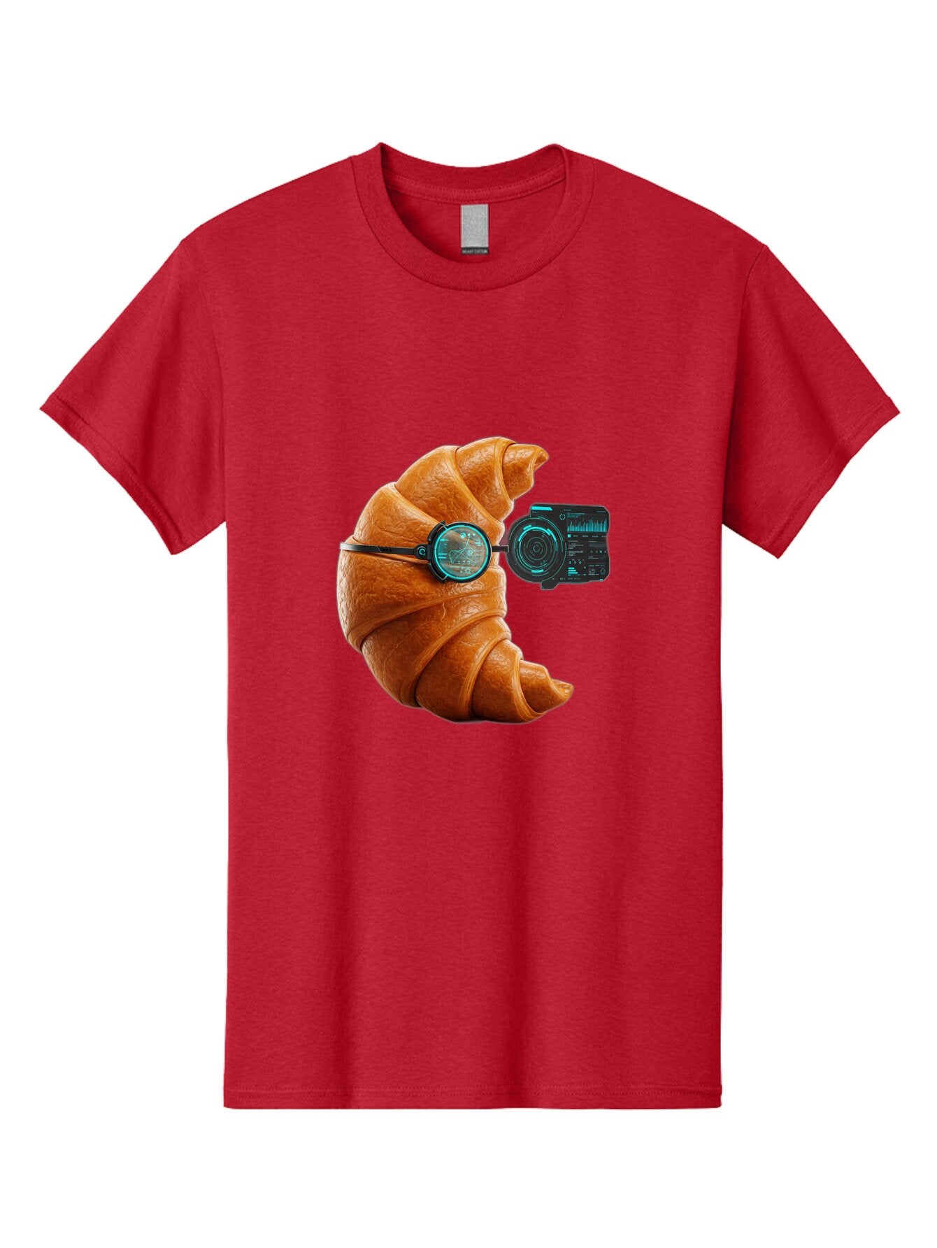 Croissant-With-Camera Men'S Graphic Tee, 100% Cotton, Comfortable Casual Summer Wear, Machine Washable, Vintage Camera, Old Camera, Antique Camera, Black Camera, Classic Photography, Photography Equipment, Nostalgic Device, Film Camera, Baq604 4