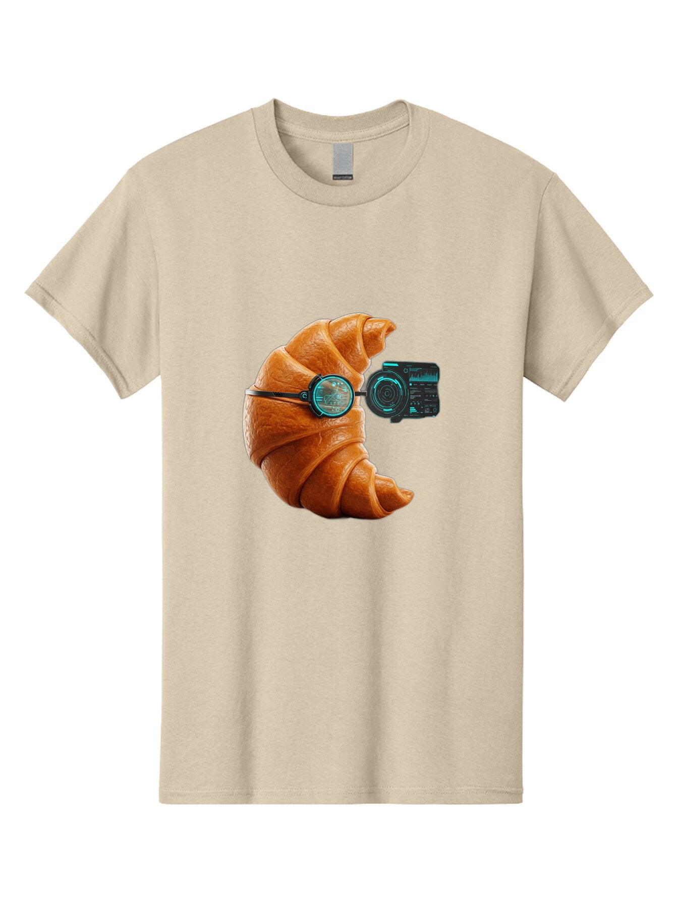 Croissant-With-Camera Men'S Graphic Tee, 100% Cotton, Comfortable Casual Summer Wear, Machine Washable, Vintage Camera, Old Camera, Antique Camera, Black Camera, Classic Photography, Photography Equipment, Nostalgic Device, Film Camera, Baq604 12