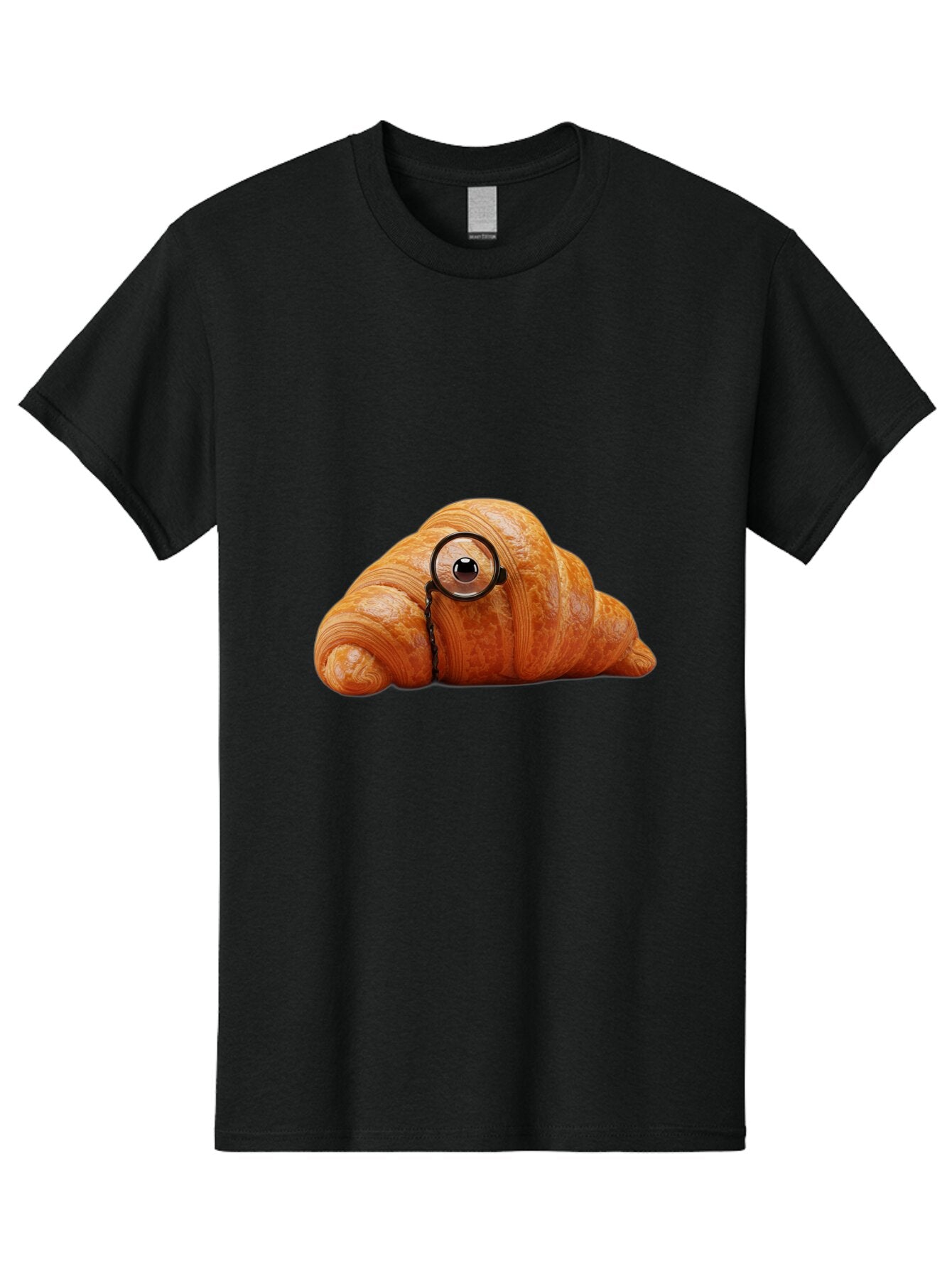 Croissant-With-Eyeglasses Men'S Graphic Tee, 100% Cotton, Comfortable Casual Summer Wear, Machine Washable, Vintage Camera, Old Camera, Antique Camera, Black Camera, Classic Photography, Photography Equipment, Nostalgic Device, Film Camera, Baq605 4