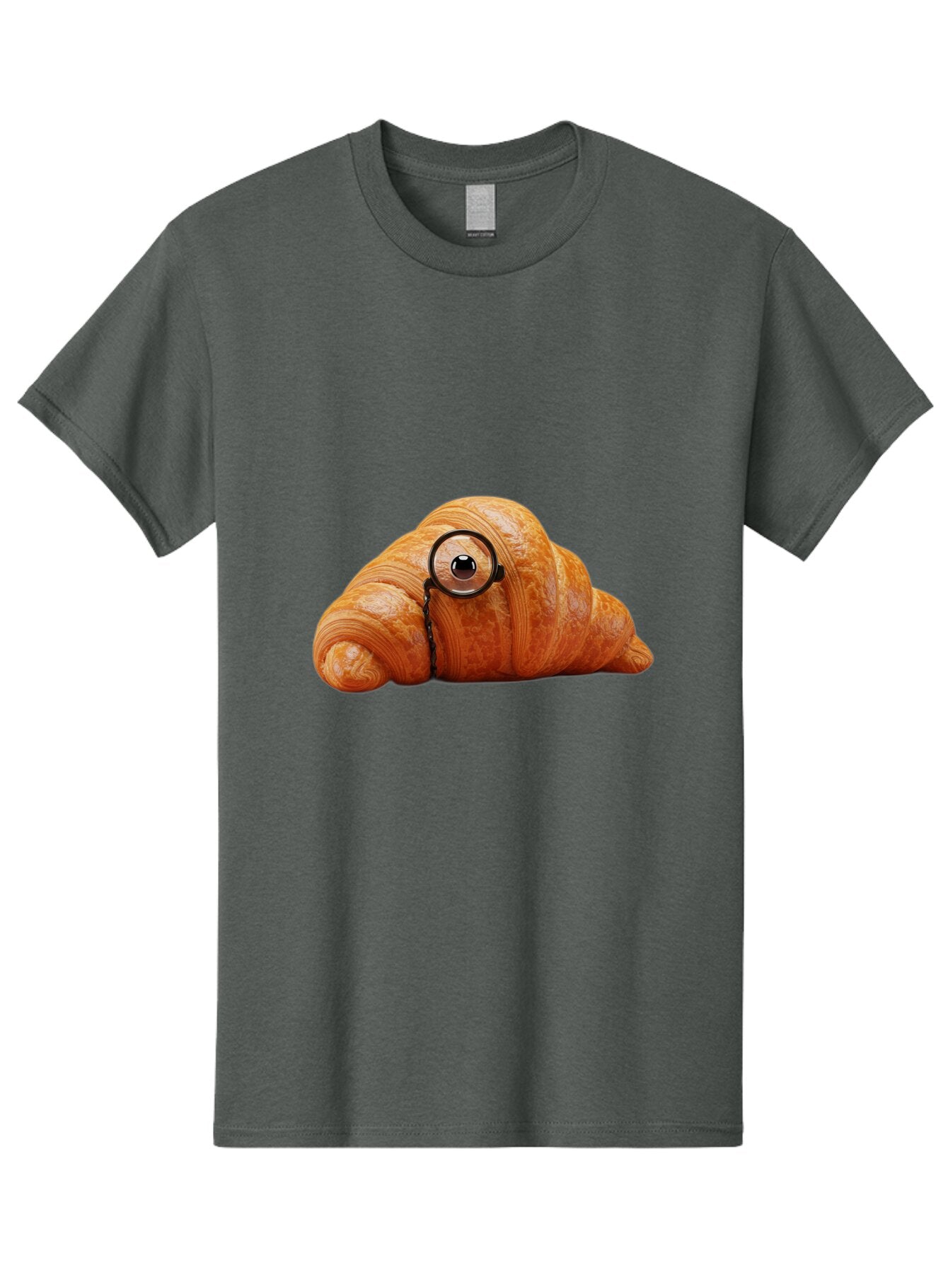 Croissant-With-Eyeglasses Men'S Graphic Tee, 100% Cotton, Comfortable Casual Summer Wear, Machine Washable, Vintage Camera, Old Camera, Antique Camera, Black Camera, Classic Photography, Photography Equipment, Nostalgic Device, Film Camera, Baq605 5