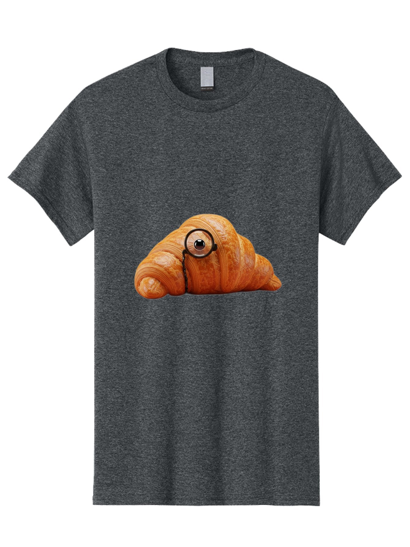 Croissant-With-Eyeglasses Men'S Graphic Tee, 100% Cotton, Comfortable Casual Summer Wear, Machine Washable, Vintage Camera, Old Camera, Antique Camera, Black Camera, Classic Photography, Photography Equipment, Nostalgic Device, Film Camera, Baq605 2
