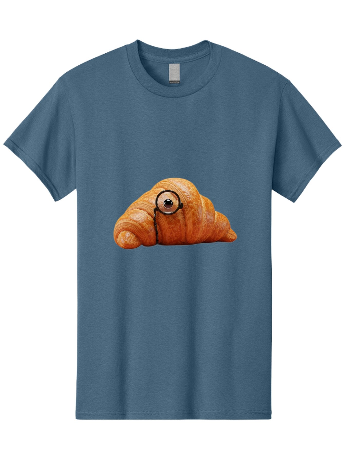 Croissant-With-Eyeglasses Men'S Graphic Tee, 100% Cotton, Comfortable Casual Summer Wear, Machine Washable, Vintage Camera, Old Camera, Antique Camera, Black Camera, Classic Photography, Photography Equipment, Nostalgic Device, Film Camera, Baq605 6