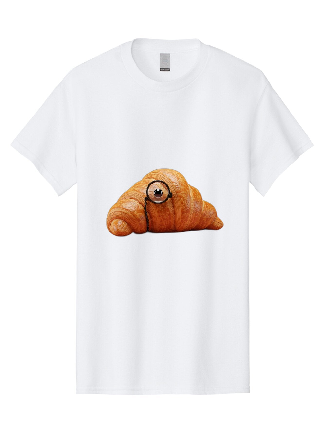 Croissant-With-Eyeglasses Men'S Graphic Tee, 100% Cotton, Comfortable Casual Summer Wear, Machine Washable, Vintage Camera, Old Camera, Antique Camera, Black Camera, Classic Photography, Photography Equipment, Nostalgic Device, Film Camera, Baq605 1