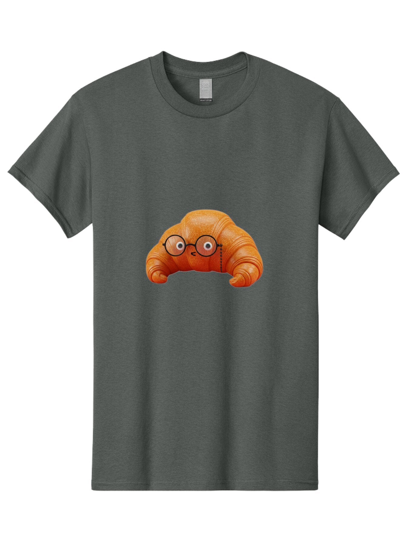 Croissant-With-Glasses-1 Men'S Graphic Tee, 100% Cotton, Comfortable Casual Summer Wear, Machine Washable, Vintage Camera, Old Camera, Antique Camera, Black Camera, Classic Photography, Photography Equipment, Nostalgic Device, Film Camera, Baq606 12
