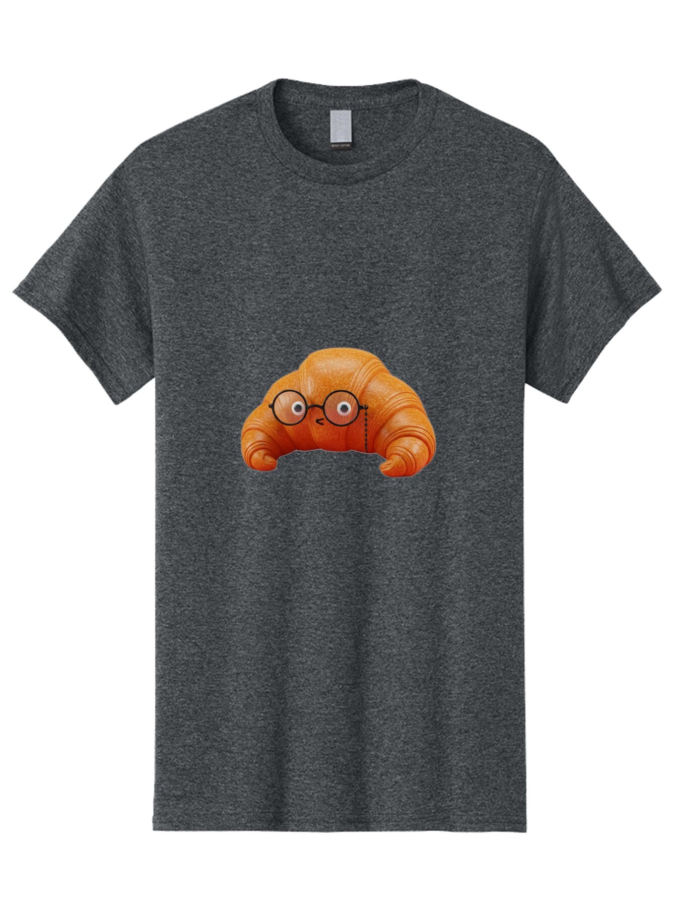 Croissant-With-Glasses-1 Men'S Graphic Tee, 100% Cotton, Comfortable Casual Summer Wear, Machine Washable, Vintage Camera, Old Camera, Antique Camera, Black Camera, Classic Photography, Photography Equipment, Nostalgic Device, Film Camera, Baq606 15