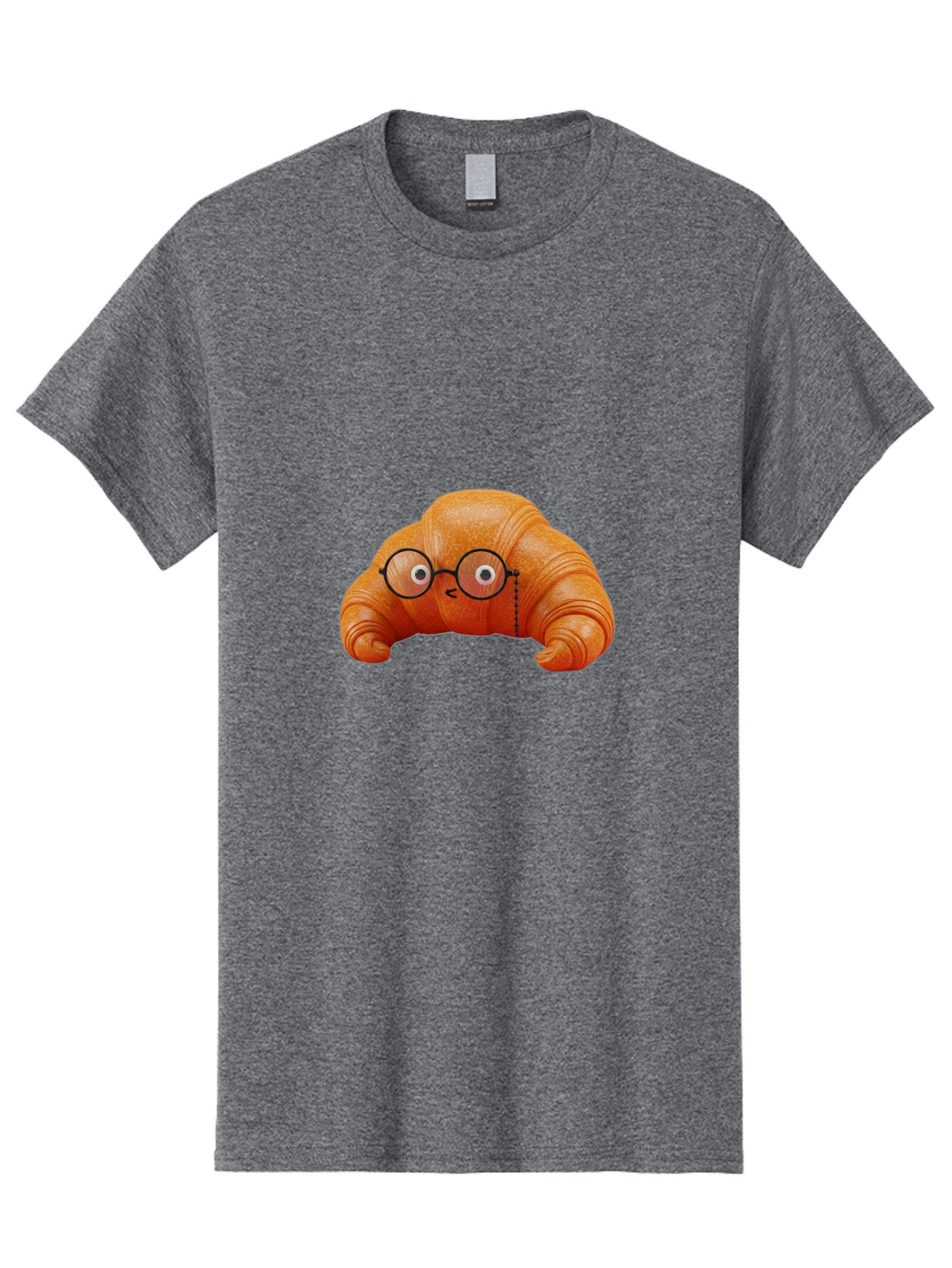 Croissant-With-Glasses-1 Men'S Graphic Tee, 100% Cotton, Comfortable Casual Summer Wear, Machine Washable, Vintage Camera, Old Camera, Antique Camera, Black Camera, Classic Photography, Photography Equipment, Nostalgic Device, Film Camera, Baq606 10