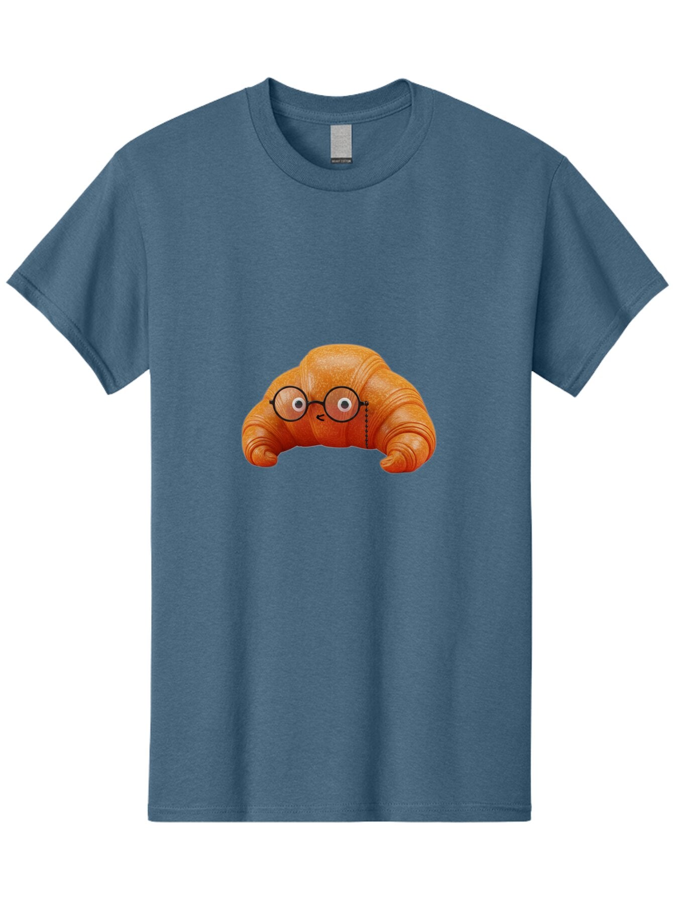 Croissant-With-Glasses-1 Men'S Graphic Tee, 100% Cotton, Comfortable Casual Summer Wear, Machine Washable, Vintage Camera, Old Camera, Antique Camera, Black Camera, Classic Photography, Photography Equipment, Nostalgic Device, Film Camera, Baq606 4