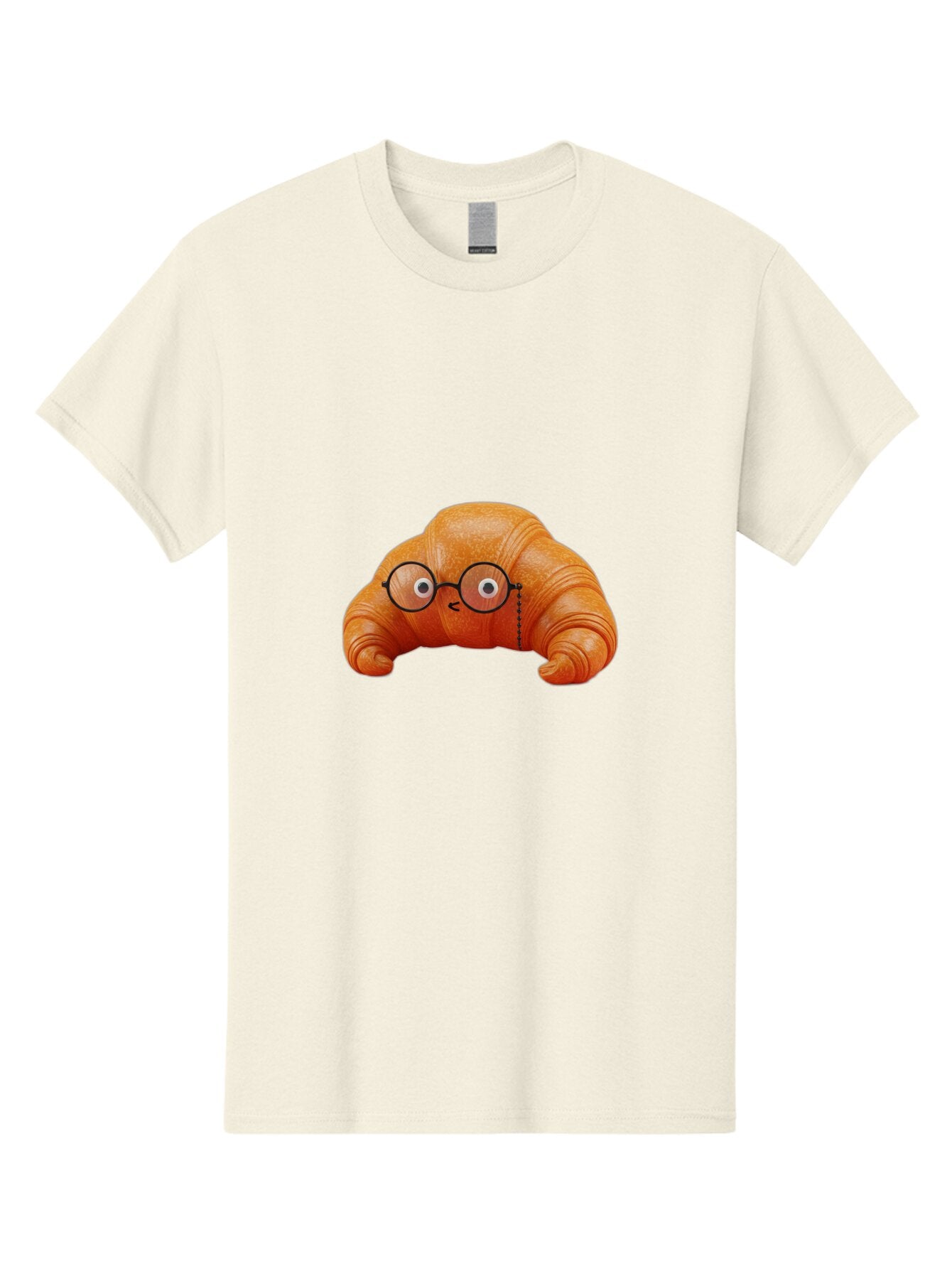 Croissant-With-Glasses-1 Men'S Graphic Tee, 100% Cotton, Comfortable Casual Summer Wear, Machine Washable, Vintage Camera, Old Camera, Antique Camera, Black Camera, Classic Photography, Photography Equipment, Nostalgic Device, Film Camera, Baq606 9