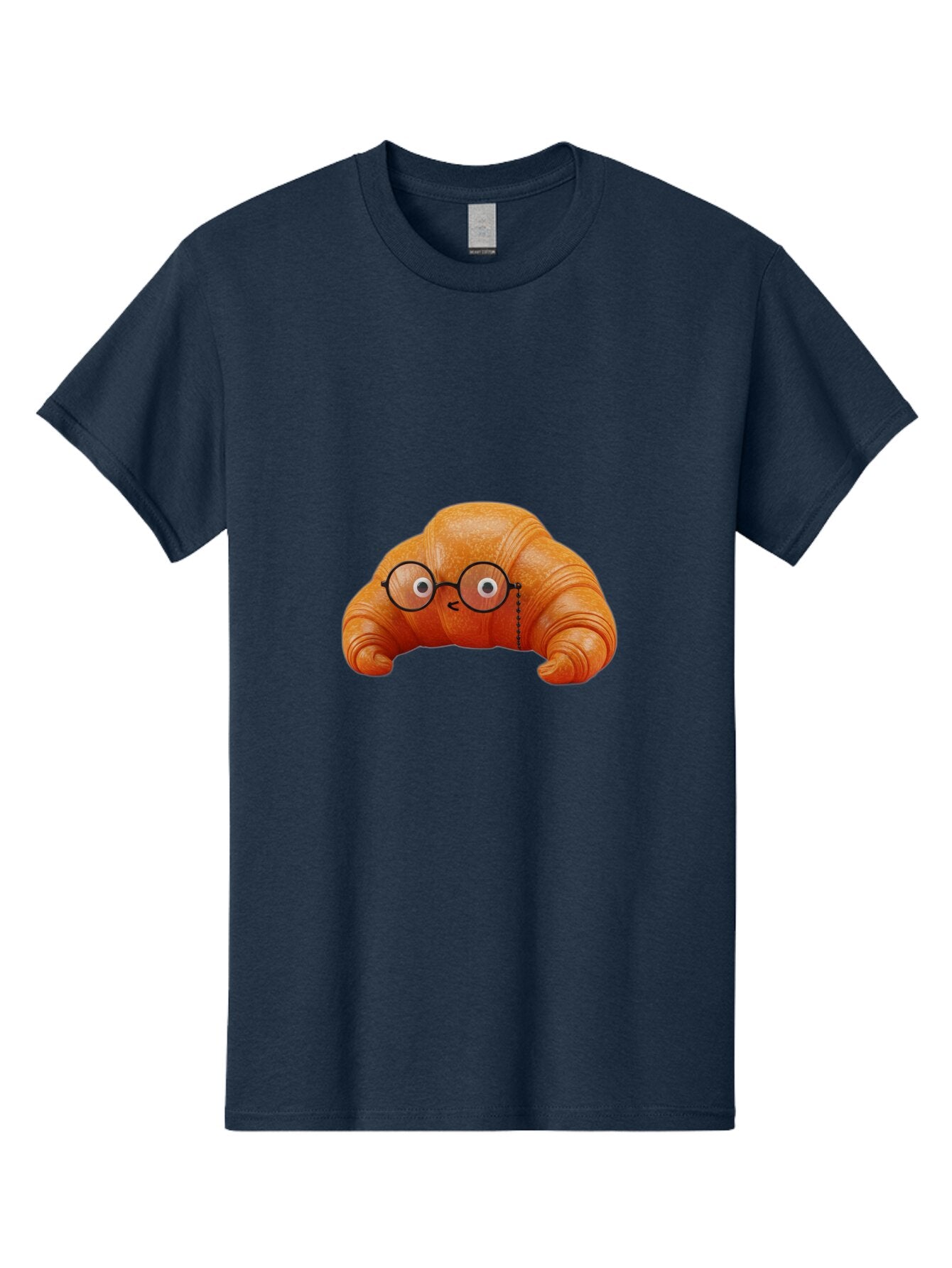 Croissant-With-Glasses-1 Men'S Graphic Tee, 100% Cotton, Comfortable Casual Summer Wear, Machine Washable, Vintage Camera, Old Camera, Antique Camera, Black Camera, Classic Photography, Photography Equipment, Nostalgic Device, Film Camera, Baq606 1