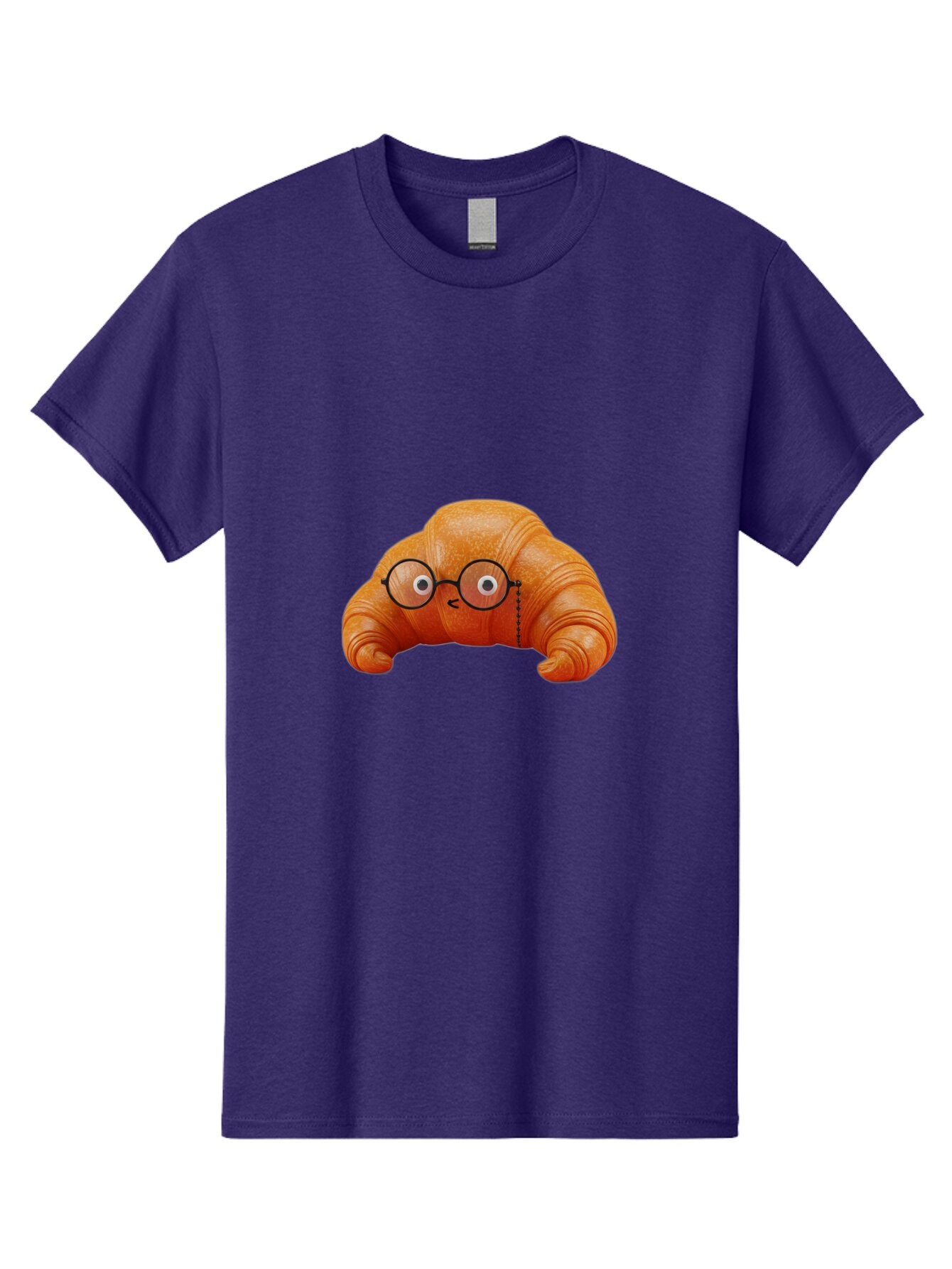 Croissant-With-Glasses-1 Men'S Graphic Tee, 100% Cotton, Comfortable Casual Summer Wear, Machine Washable, Vintage Camera, Old Camera, Antique Camera, Black Camera, Classic Photography, Photography Equipment, Nostalgic Device, Film Camera, Baq606 13
