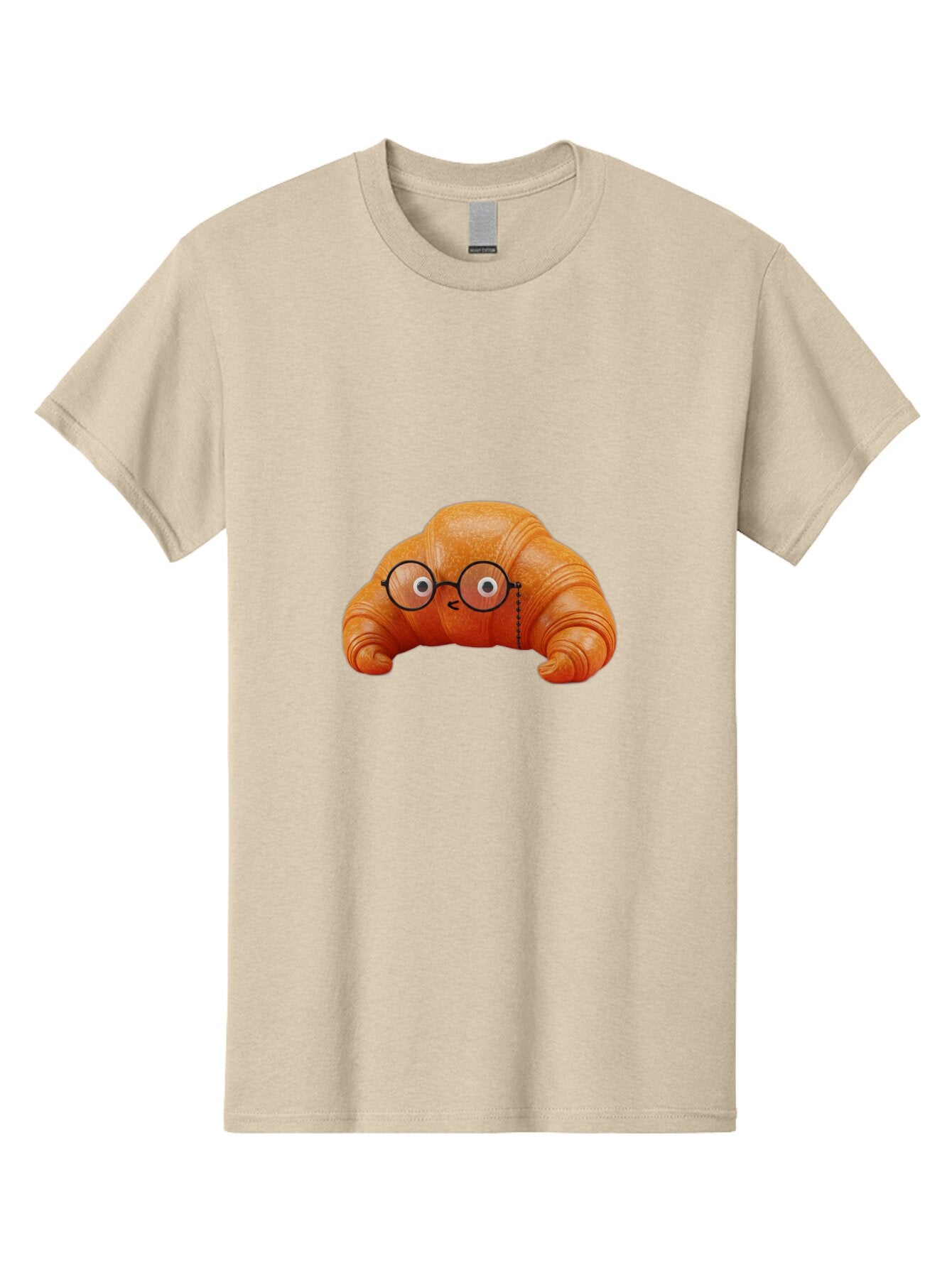 Croissant-With-Glasses-1 Men'S Graphic Tee, 100% Cotton, Comfortable Casual Summer Wear, Machine Washable, Vintage Camera, Old Camera, Antique Camera, Black Camera, Classic Photography, Photography Equipment, Nostalgic Device, Film Camera, Baq606 14