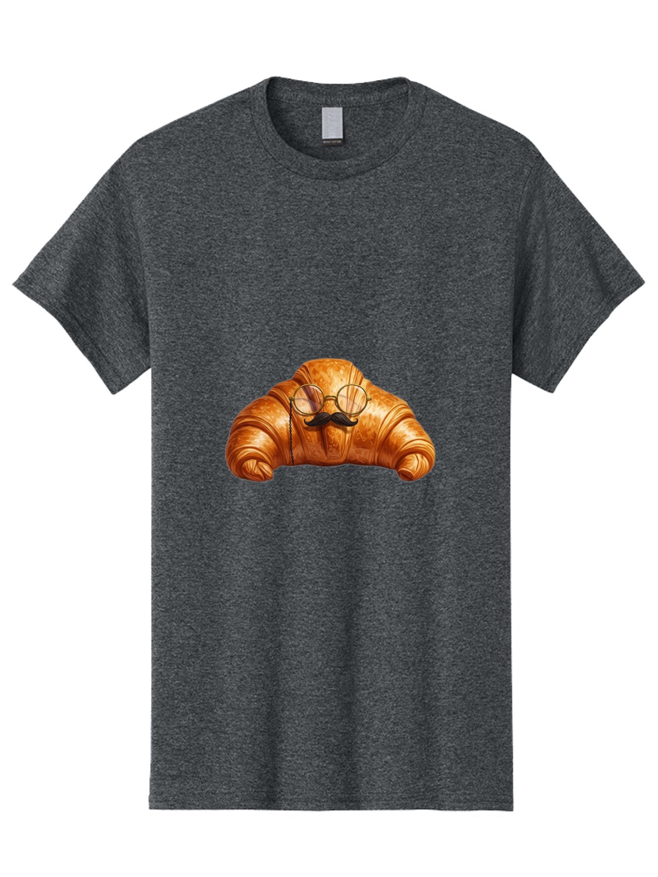 Croissant-With-Glasses-And-Mustache Men'S Graphic Tee, 100% Cotton, Comfortable Casual Summer Wear, Machine Washable, Vintage Camera, Old Camera, Antique Camera, Black Camera, Classic Photography, Photography Equipment, Nostalgic Device, Baq607 5