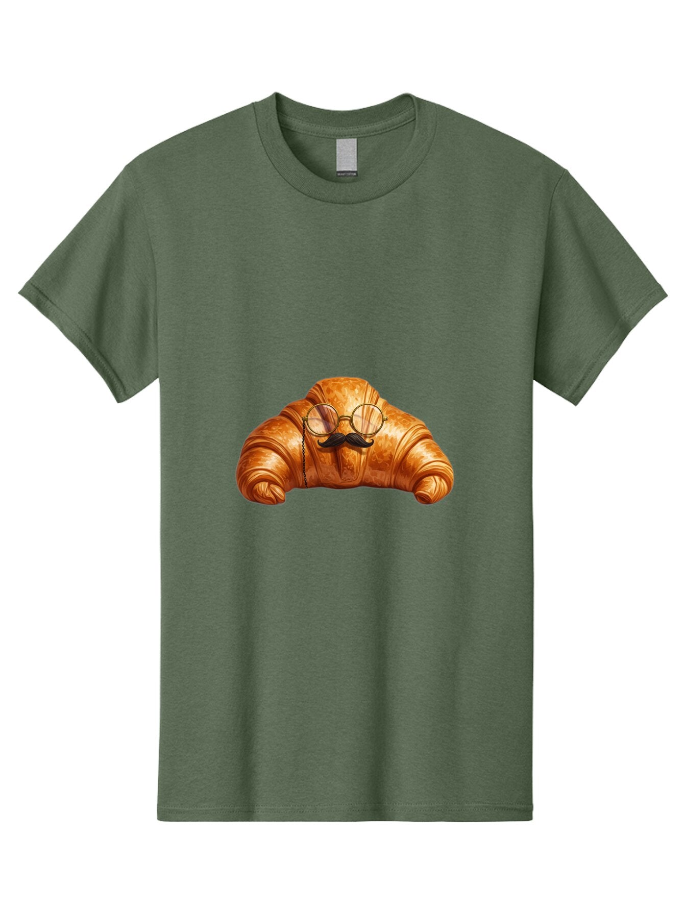 Croissant-With-Glasses-And-Mustache Men'S Graphic Tee, 100% Cotton, Comfortable Casual Summer Wear, Machine Washable, Vintage Camera, Old Camera, Antique Camera, Black Camera, Classic Photography, Photography Equipment, Nostalgic Device, Baq607 8