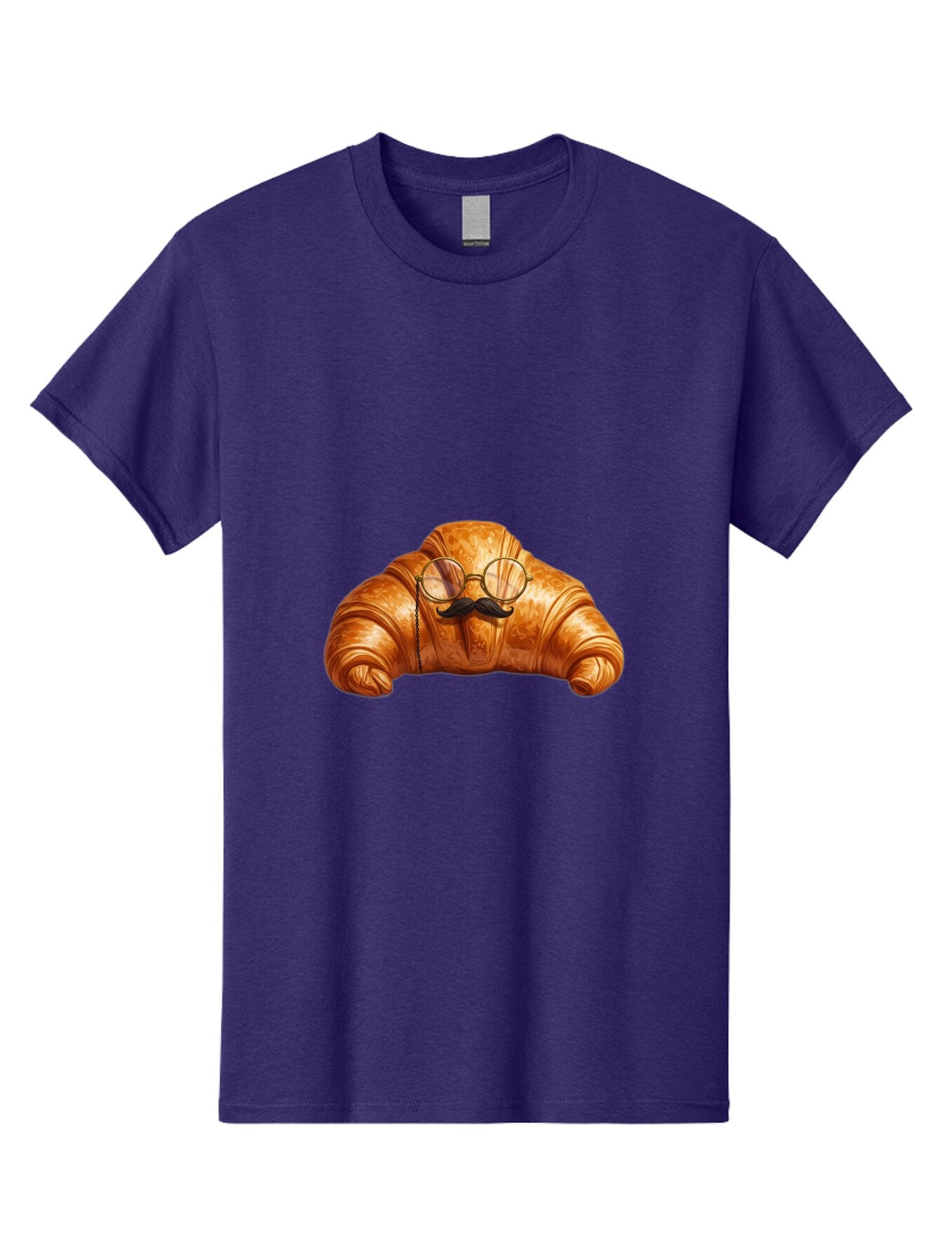 Croissant-With-Glasses-And-Mustache Men'S Graphic Tee, 100% Cotton, Comfortable Casual Summer Wear, Machine Washable, Vintage Camera, Old Camera, Antique Camera, Black Camera, Classic Photography, Photography Equipment, Nostalgic Device, Baq607 10