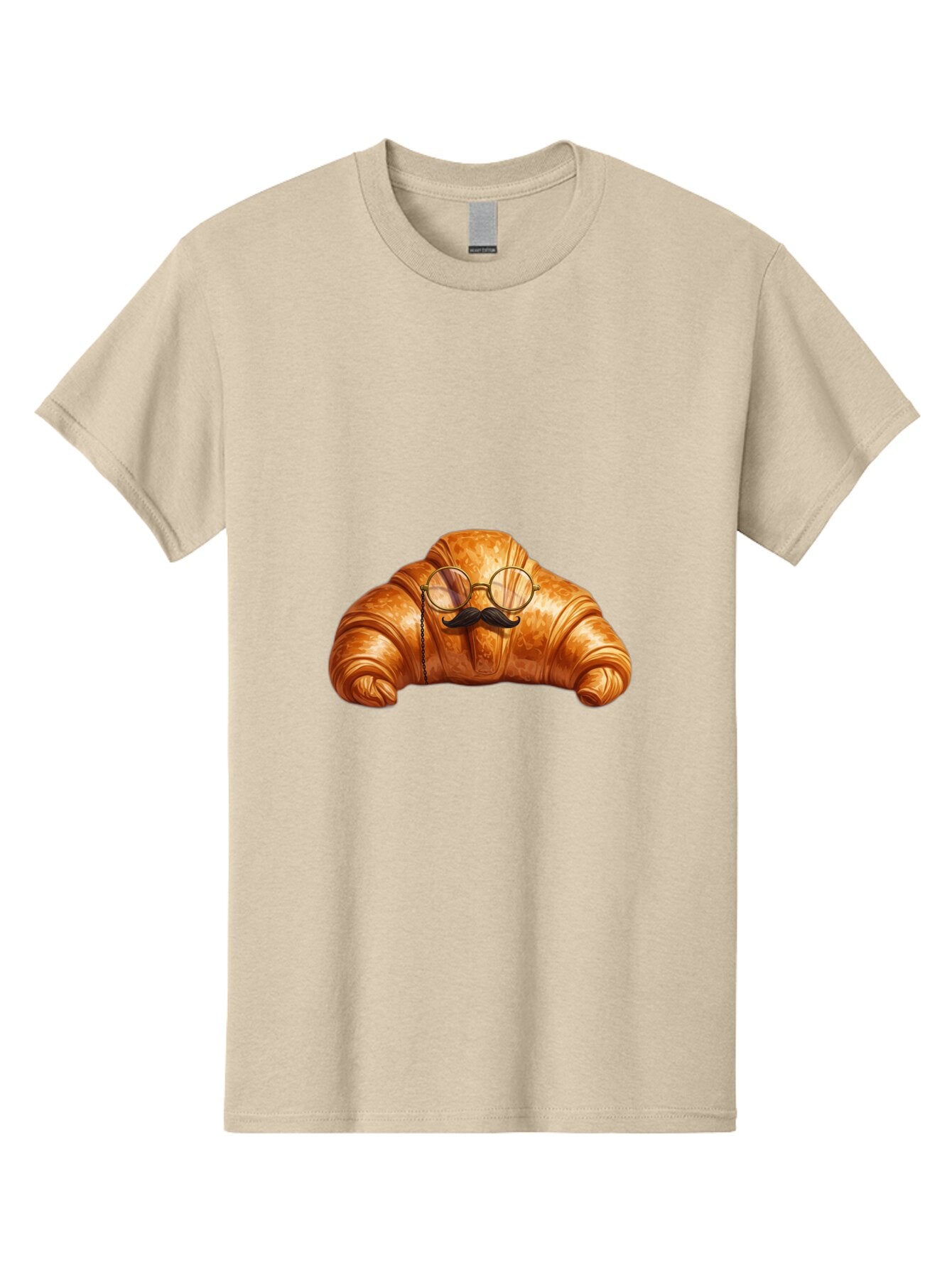 Croissant-With-Glasses-And-Mustache Men'S Graphic Tee, 100% Cotton, Comfortable Casual Summer Wear, Machine Washable, Vintage Camera, Old Camera, Antique Camera, Black Camera, Classic Photography, Photography Equipment, Nostalgic Device, Baq607 14