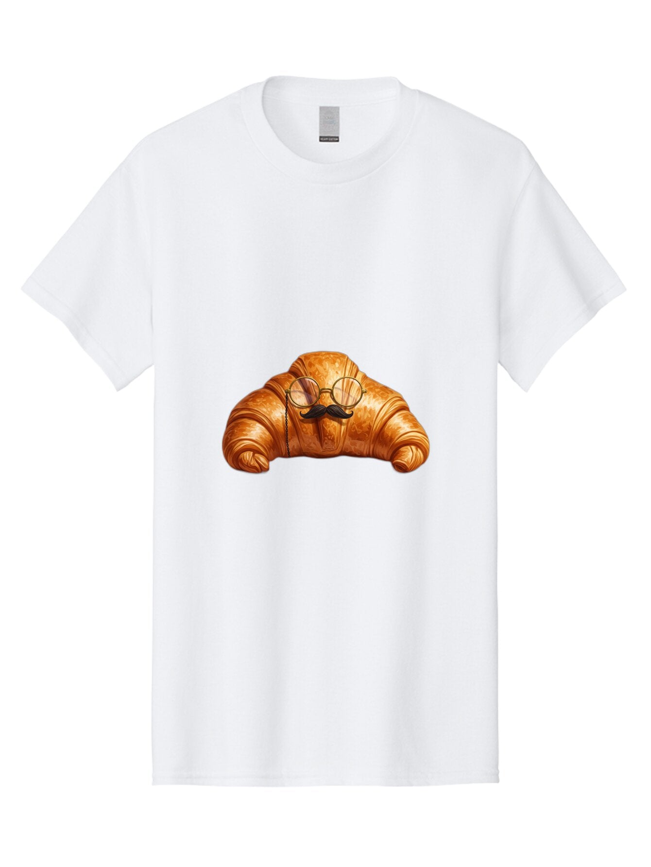 Croissant-With-Glasses-And-Mustache Men'S Graphic Tee, 100% Cotton, Comfortable Casual Summer Wear, Machine Washable, Vintage Camera, Old Camera, Antique Camera, Black Camera, Classic Photography, Photography Equipment, Nostalgic Device, Baq607 15