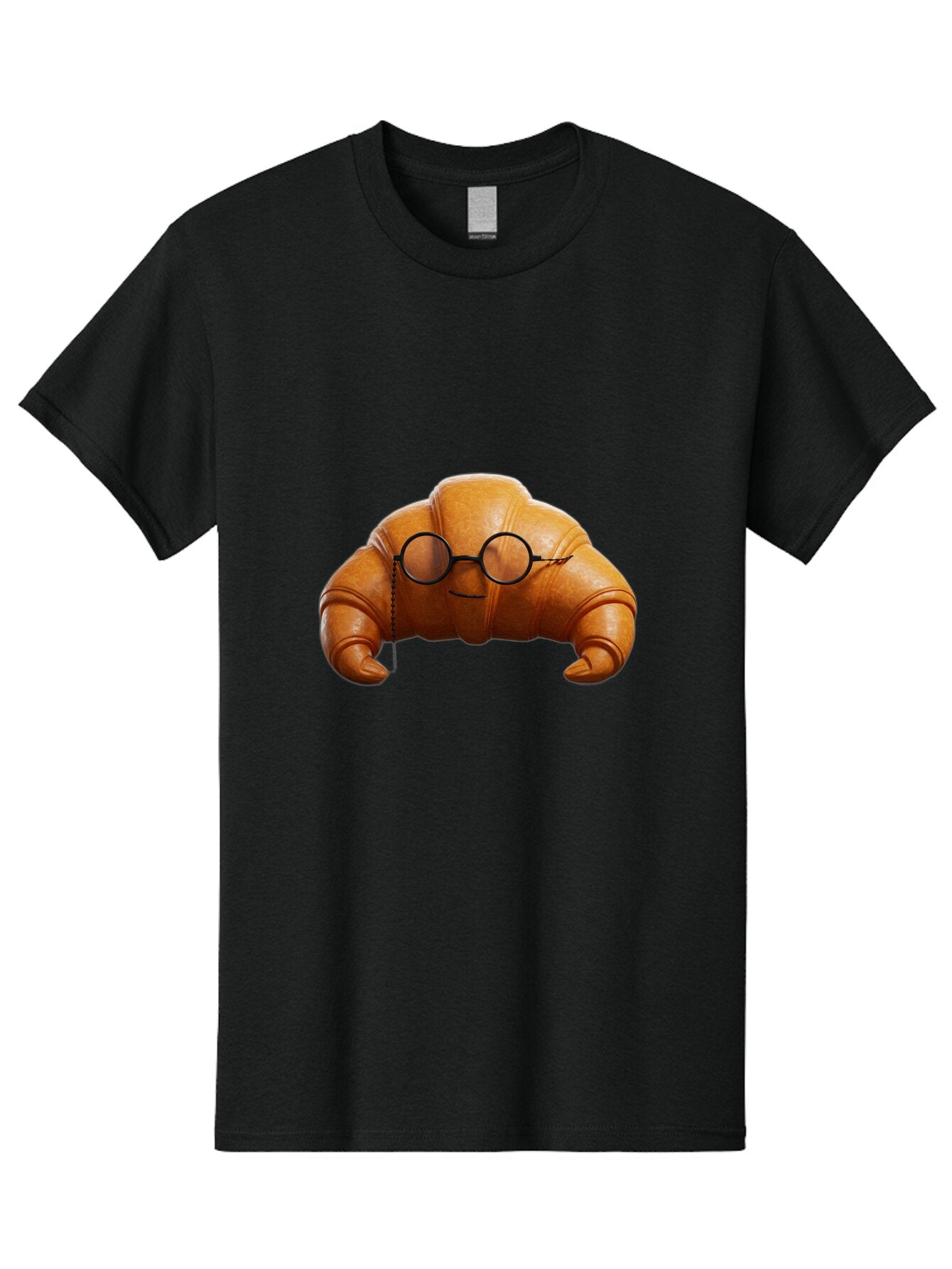 Croissant-With-Glasses Men'S Graphic Tee, 100% Cotton, Comfortable Casual Summer Wear, Machine Washable, Vintage Camera, Old Camera, Antique Camera, Black Camera, Classic Photography, Photography Equipment, Nostalgic Device, Film Camera, Baq608 10