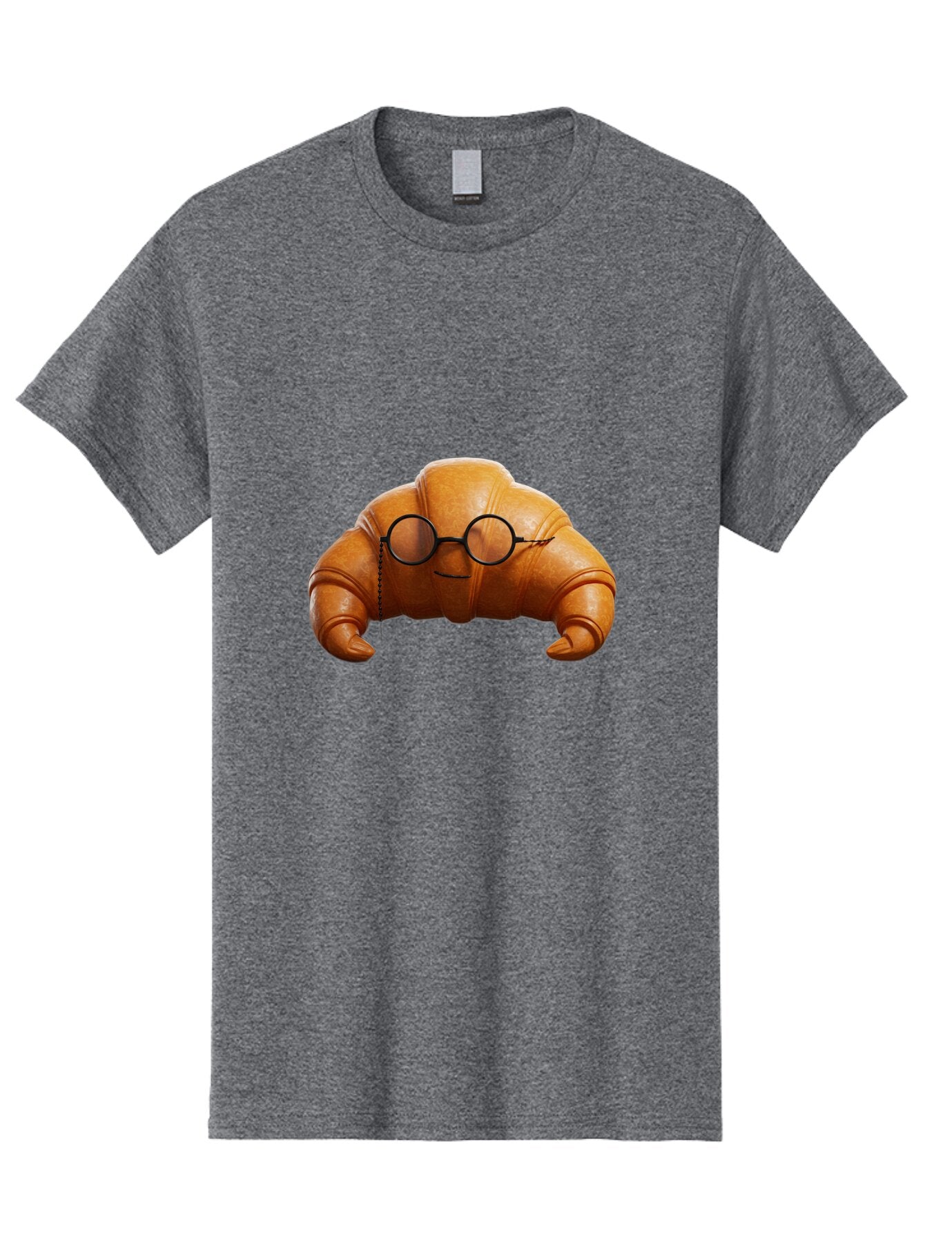 Croissant-With-Glasses Men'S Graphic Tee, 100% Cotton, Comfortable Casual Summer Wear, Machine Washable, Vintage Camera, Old Camera, Antique Camera, Black Camera, Classic Photography, Photography Equipment, Nostalgic Device, Film Camera, Baq608 15