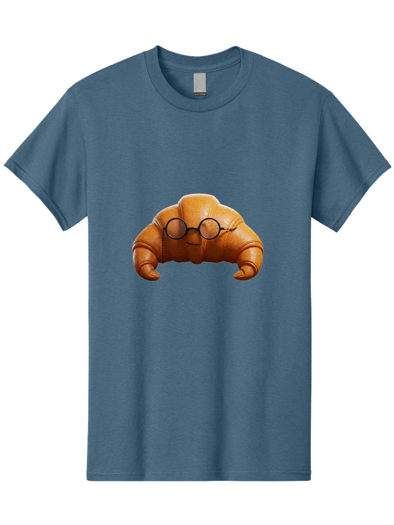 Croissant-With-Glasses Men'S Graphic Tee, 100% Cotton, Comfortable Casual Summer Wear, Machine Washable, Vintage Camera, Old Camera, Antique Camera, Black Camera, Classic Photography, Photography Equipment, Nostalgic Device, Film Camera, Baq608 2