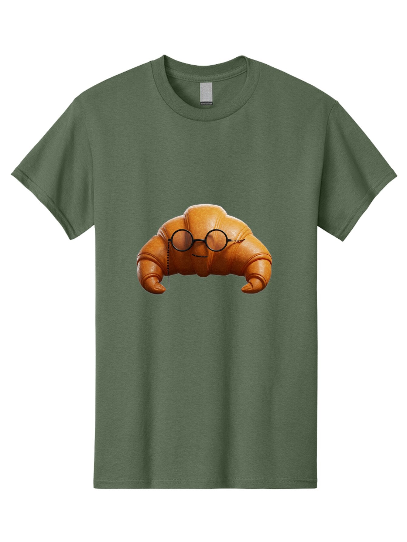 Croissant-With-Glasses Men'S Graphic Tee, 100% Cotton, Comfortable Casual Summer Wear, Machine Washable, Vintage Camera, Old Camera, Antique Camera, Black Camera, Classic Photography, Photography Equipment, Nostalgic Device, Film Camera, Baq608 4
