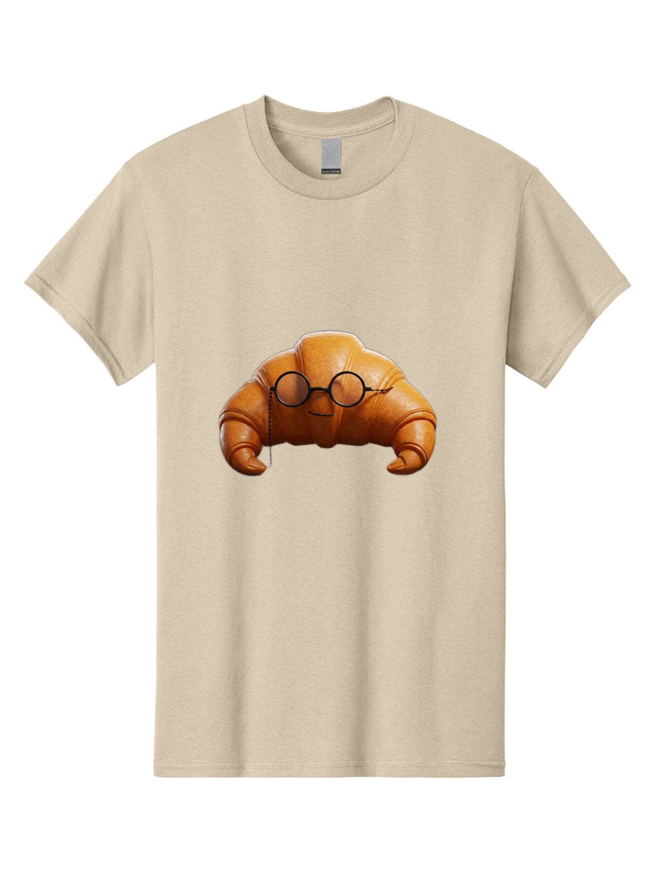 Croissant-With-Glasses Men'S Graphic Tee, 100% Cotton, Comfortable Casual Summer Wear, Machine Washable, Vintage Camera, Old Camera, Antique Camera, Black Camera, Classic Photography, Photography Equipment, Nostalgic Device, Film Camera, Baq608 7