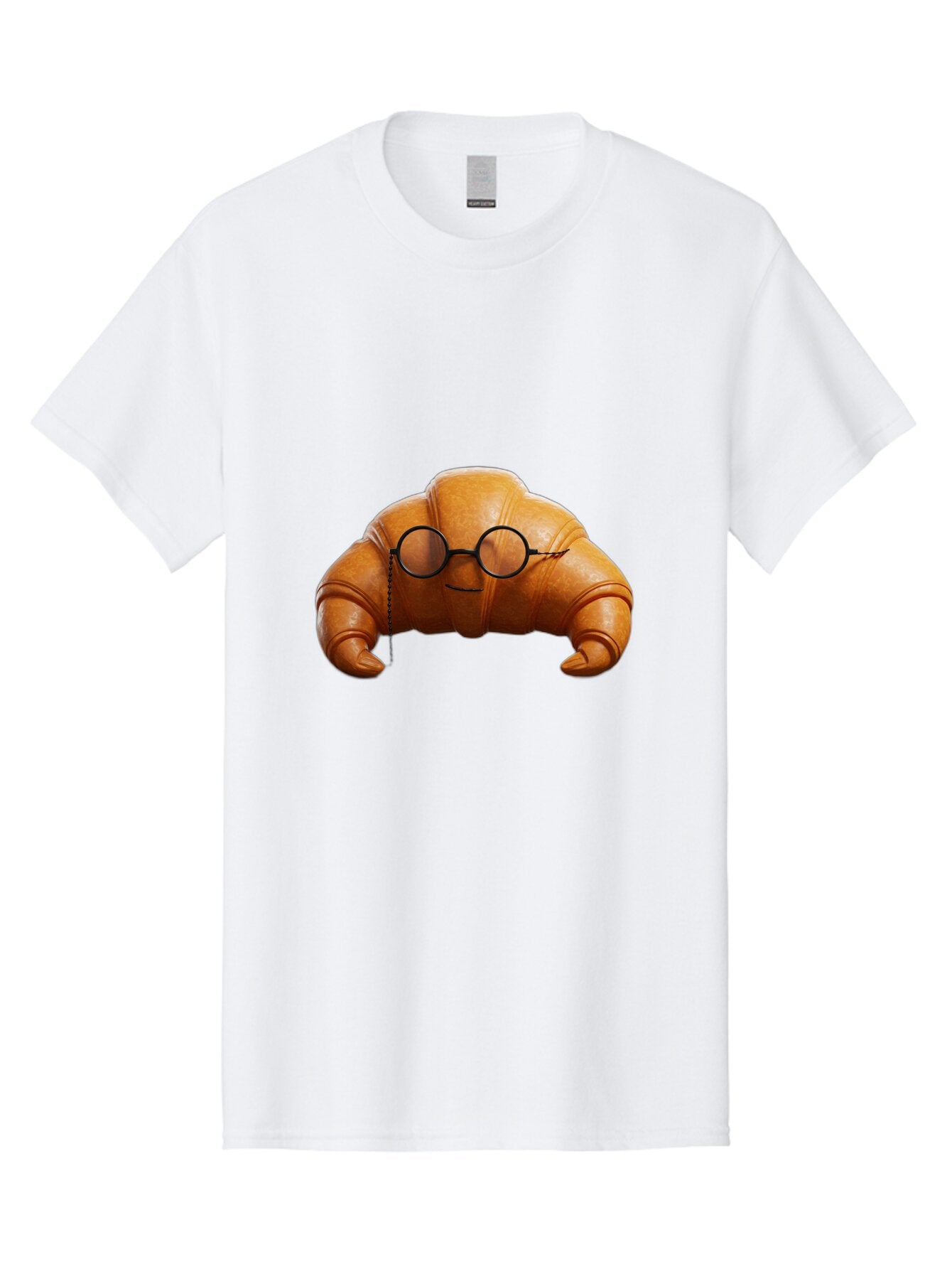 Croissant-With-Glasses Men'S Graphic Tee, 100% Cotton, Comfortable Casual Summer Wear, Machine Washable, Vintage Camera, Old Camera, Antique Camera, Black Camera, Classic Photography, Photography Equipment, Nostalgic Device, Film Camera, Baq608 11