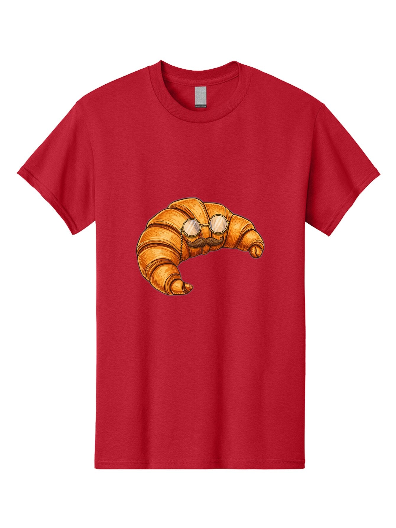 Croissant-With-Mustache-And-Glasses-1 Men'S Graphic Tee, 100% Cotton, Comfortable Casual Summer Wear, Machine Washable, Vintage Camera, Old Camera, Antique Camera, Black Camera, Classic Photography, Photography Equipment, Nostalgic Device, Baq609 9