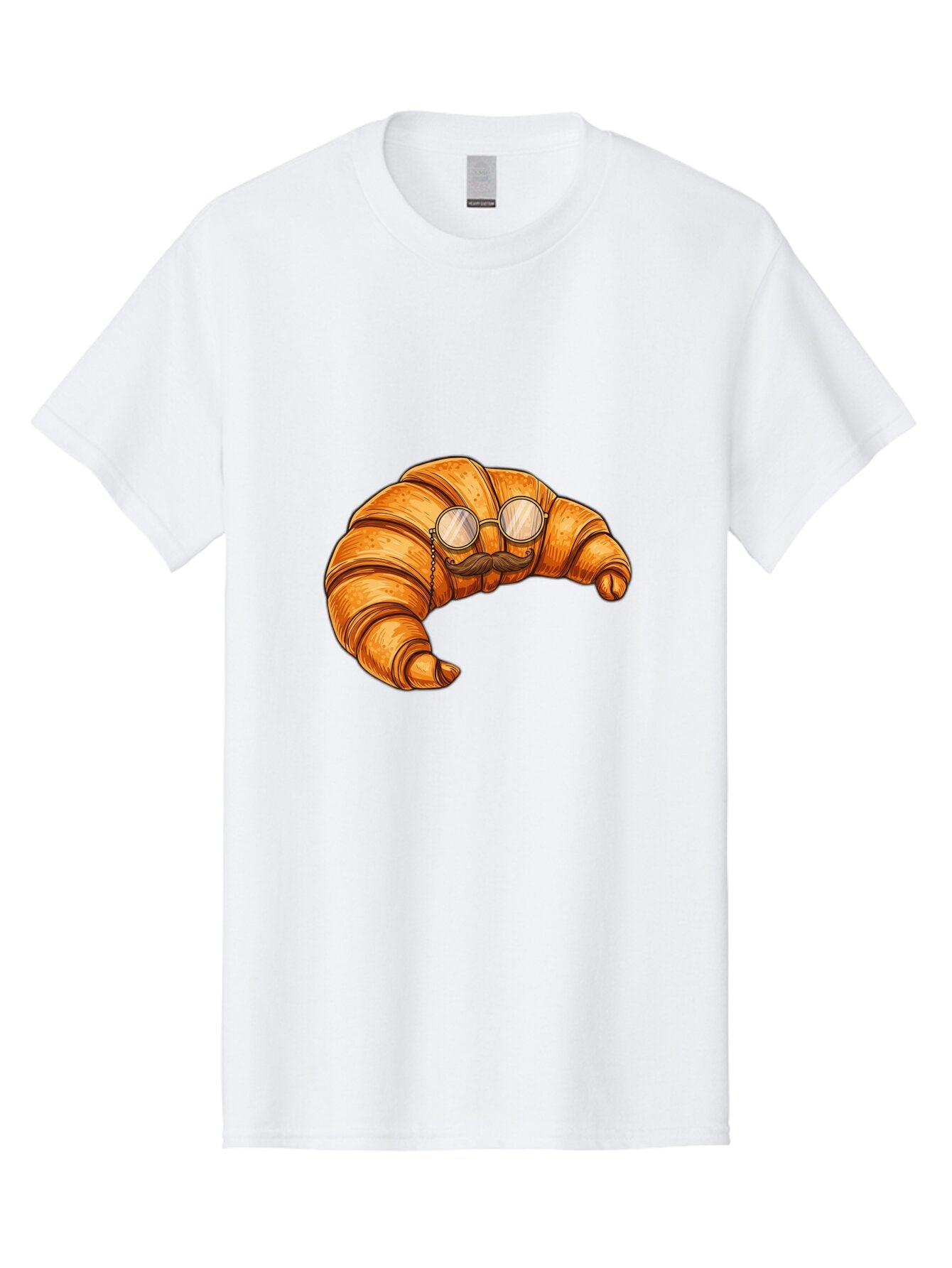 Croissant-With-Mustache-And-Glasses-1 Men'S Graphic Tee, 100% Cotton, Comfortable Casual Summer Wear, Machine Washable, Vintage Camera, Old Camera, Antique Camera, Black Camera, Classic Photography, Photography Equipment, Nostalgic Device, Baq609 7