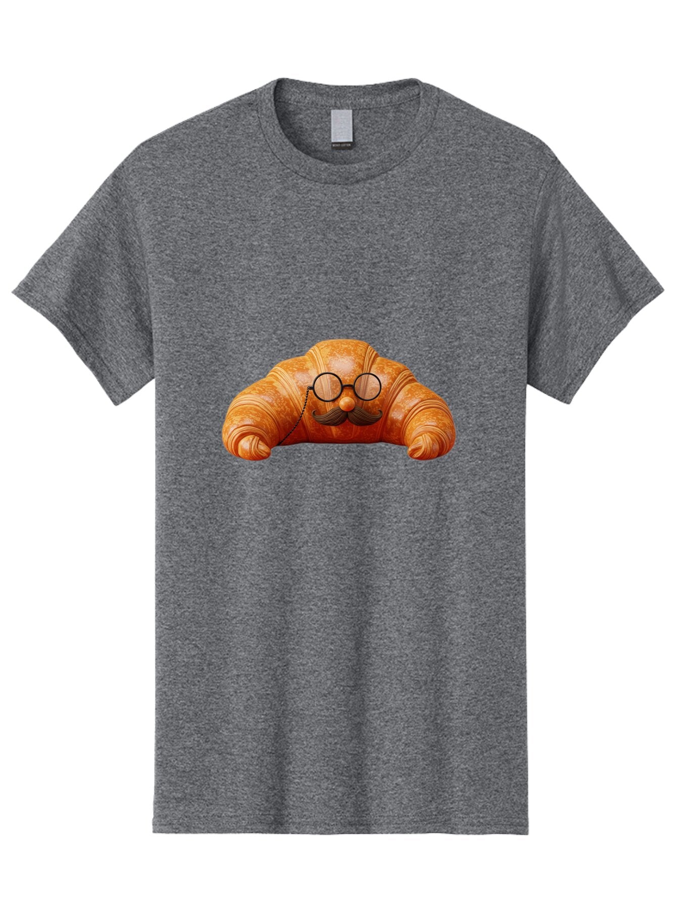 Croissant-With-Mustache-And-Glasses Men'S Graphic Tee, 100% Cotton, Comfortable Casual Summer Wear, Machine Washable, Vintage Camera, Old Camera, Antique Camera, Black Camera, Classic Photography, Photography Equipment, Nostalgic Device, Baq610 10