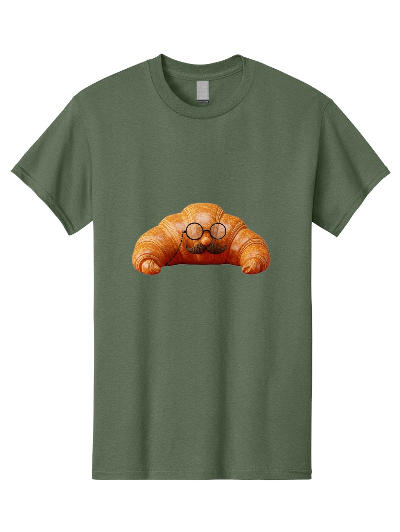 Croissant-With-Mustache-And-Glasses Men'S Graphic Tee, 100% Cotton, Comfortable Casual Summer Wear, Machine Washable, Vintage Camera, Old Camera, Antique Camera, Black Camera, Classic Photography, Photography Equipment, Nostalgic Device, Baq610 11