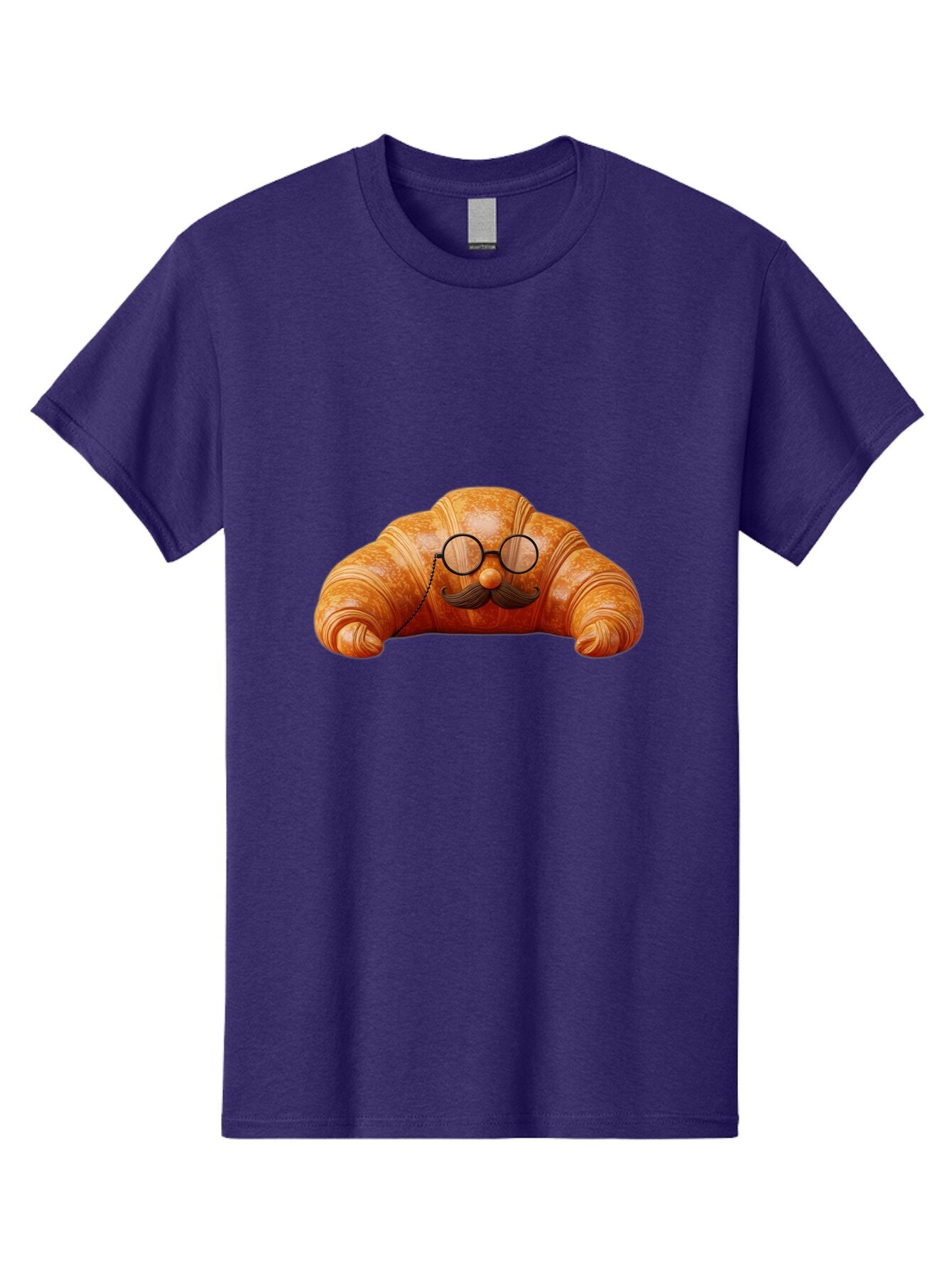 Croissant-With-Mustache-And-Glasses Men'S Graphic Tee, 100% Cotton, Comfortable Casual Summer Wear, Machine Washable, Vintage Camera, Old Camera, Antique Camera, Black Camera, Classic Photography, Photography Equipment, Nostalgic Device, Baq610 12