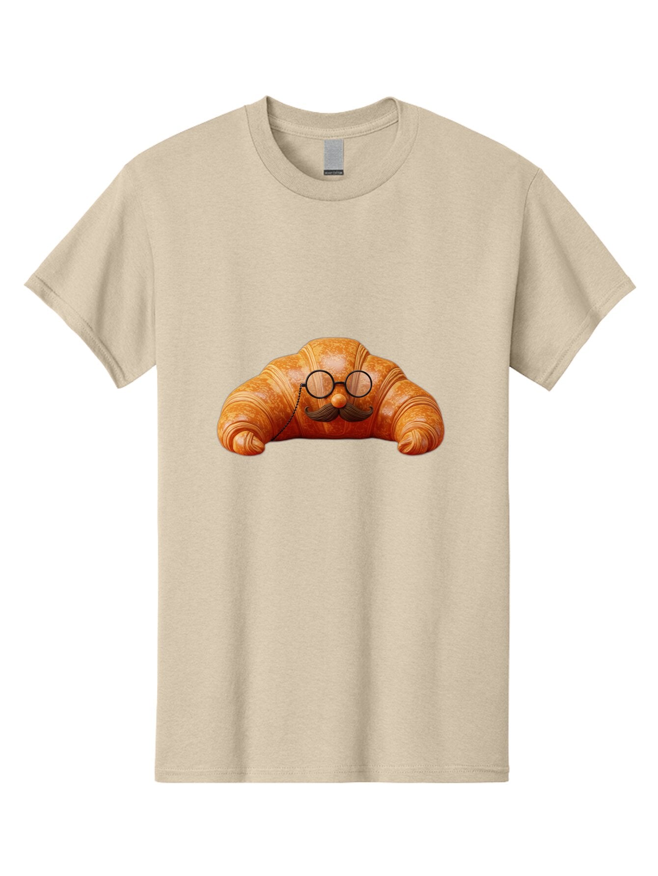 Croissant-With-Mustache-And-Glasses Men'S Graphic Tee, 100% Cotton, Comfortable Casual Summer Wear, Machine Washable, Vintage Camera, Old Camera, Antique Camera, Black Camera, Classic Photography, Photography Equipment, Nostalgic Device, Baq610 4