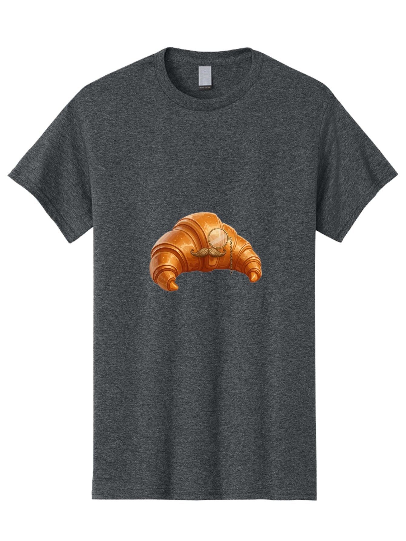 Croissant-With-Mustache Men'S Graphic Tee, 100% Cotton, Comfortable Casual Summer Wear, Machine Washable, Vintage Camera, Old Camera, Antique Camera, Black Camera, Classic Photography, Photography Equipment, Nostalgic Device, Film Camera, Baq611 2