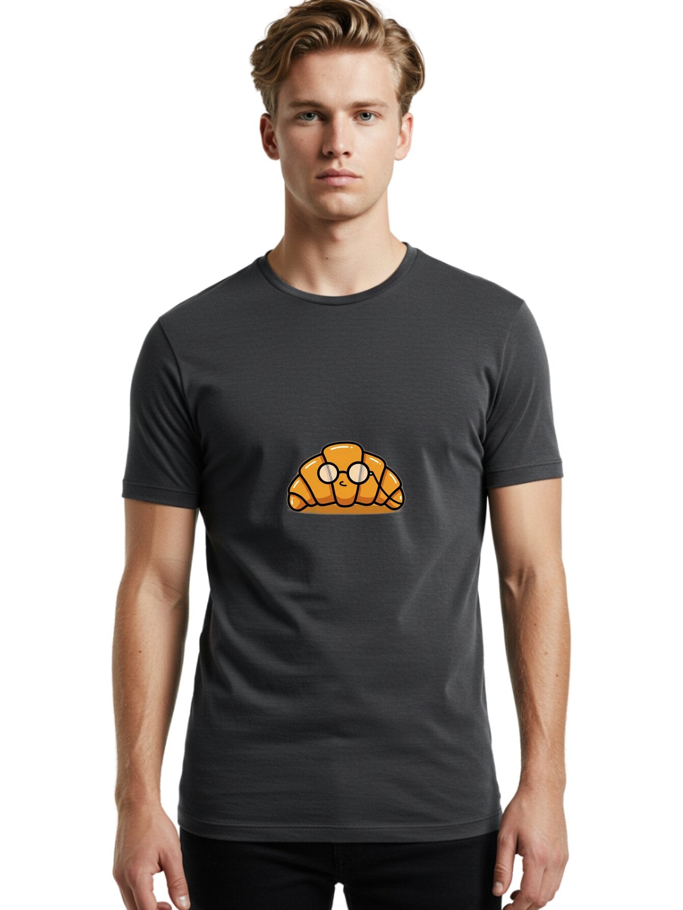 Croissant Men'S Graphic Tee, 100% Cotton, Comfortable Casual Summer Wear, Machine Washable, Vintage Camera, Old Camera, Antique Camera, Black Camera, Classic Photography, Photography Equipment, Nostalgic Device, Film Camera, Camera Art Baq612 29
