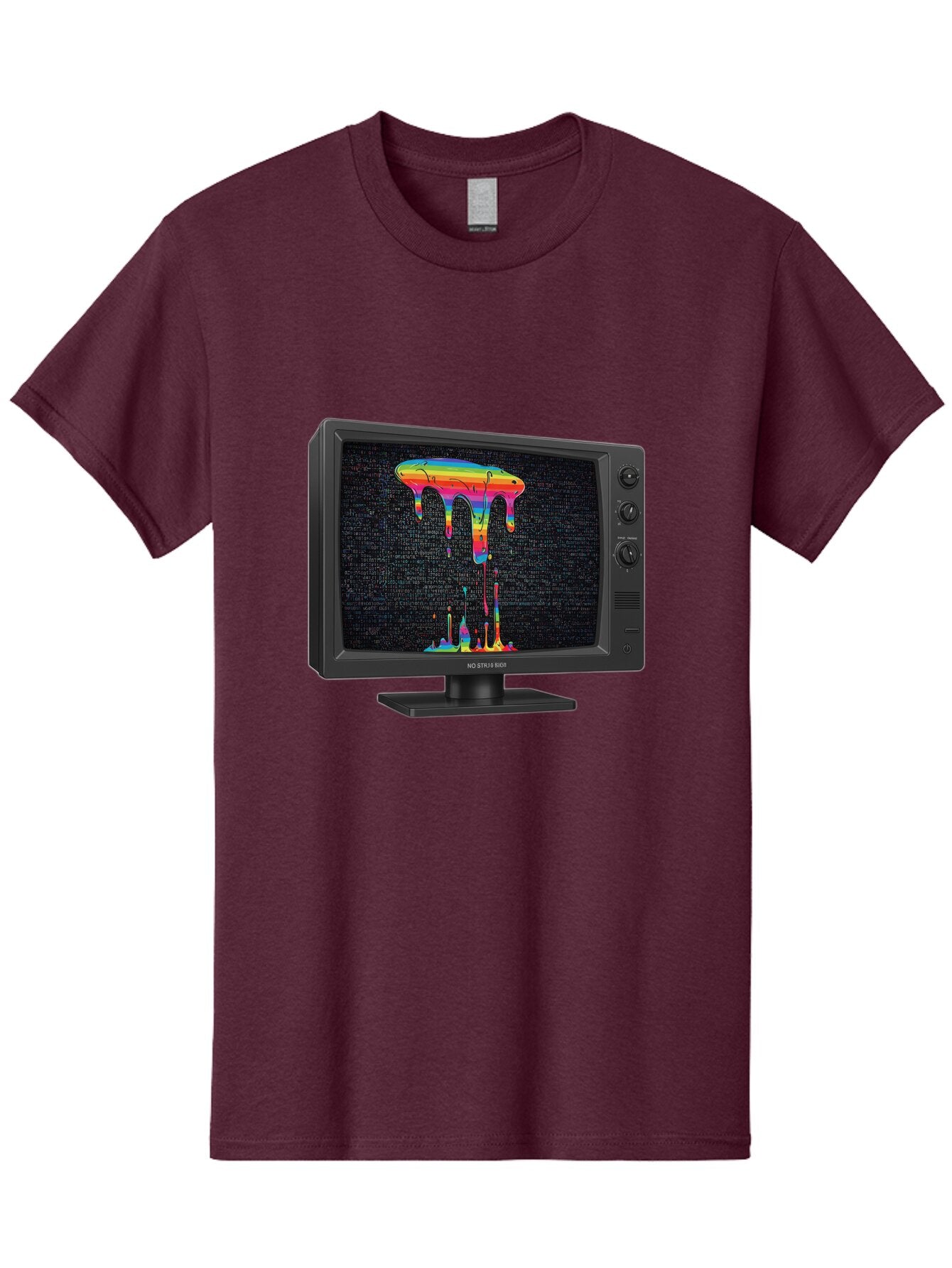 Crt-Tv-Screen Men'S Graphic Tee, 100% Cotton, Comfortable Casual Summer Wear, Machine Washable, Vintage Camera, Old Camera, Antique Camera, Black Camera, Classic Photography, Photography Equipment, Nostalgic Device, Film Camera, Camera Art Baq613 13