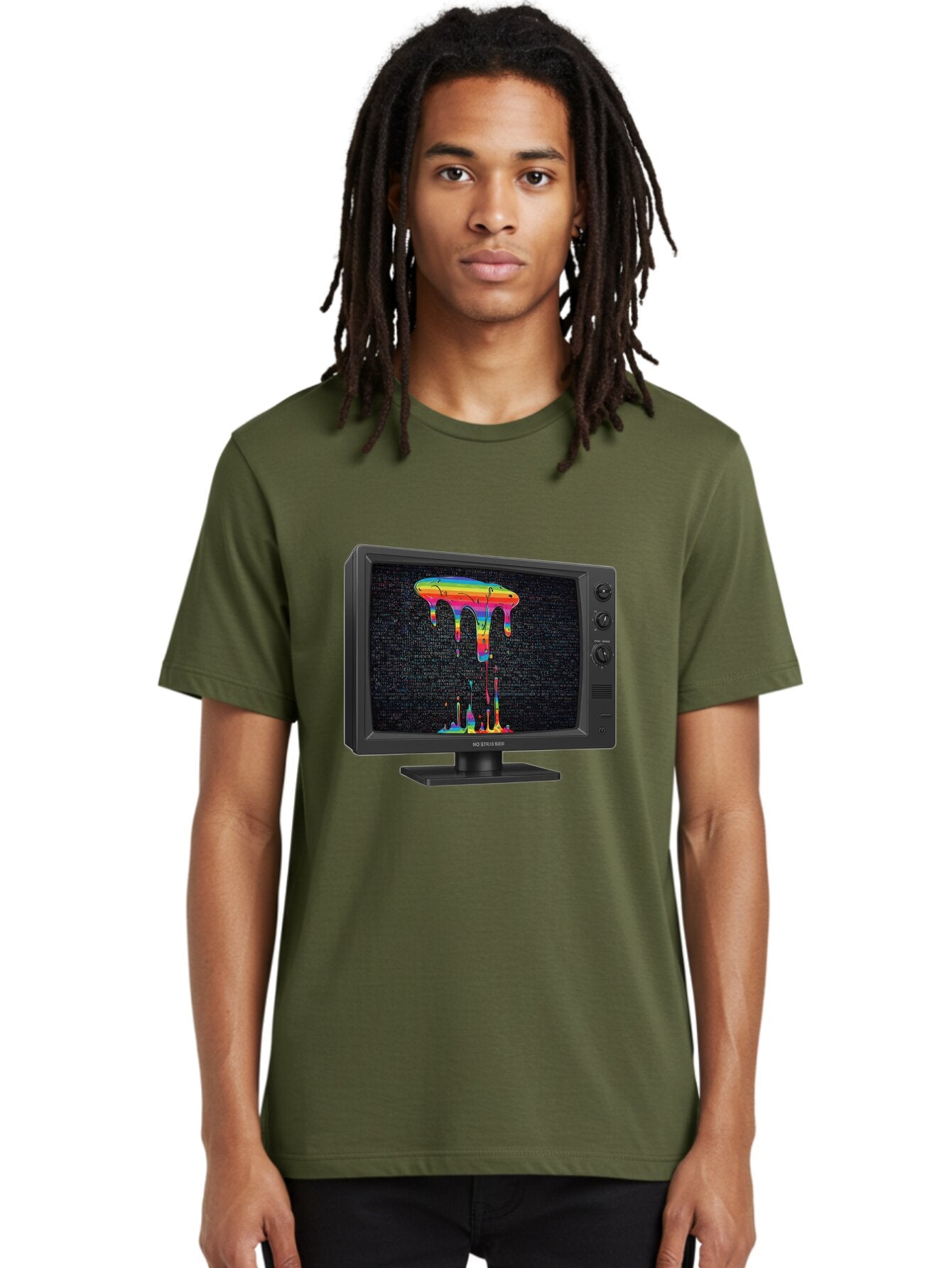 Crt-Tv-Screen Men'S Graphic Tee, 100% Cotton, Comfortable Casual Summer Wear, Machine Washable, Vintage Camera, Old Camera, Antique Camera, Black Camera, Classic Photography, Photography Equipment, Nostalgic Device, Film Camera, Camera Art Baq613 26