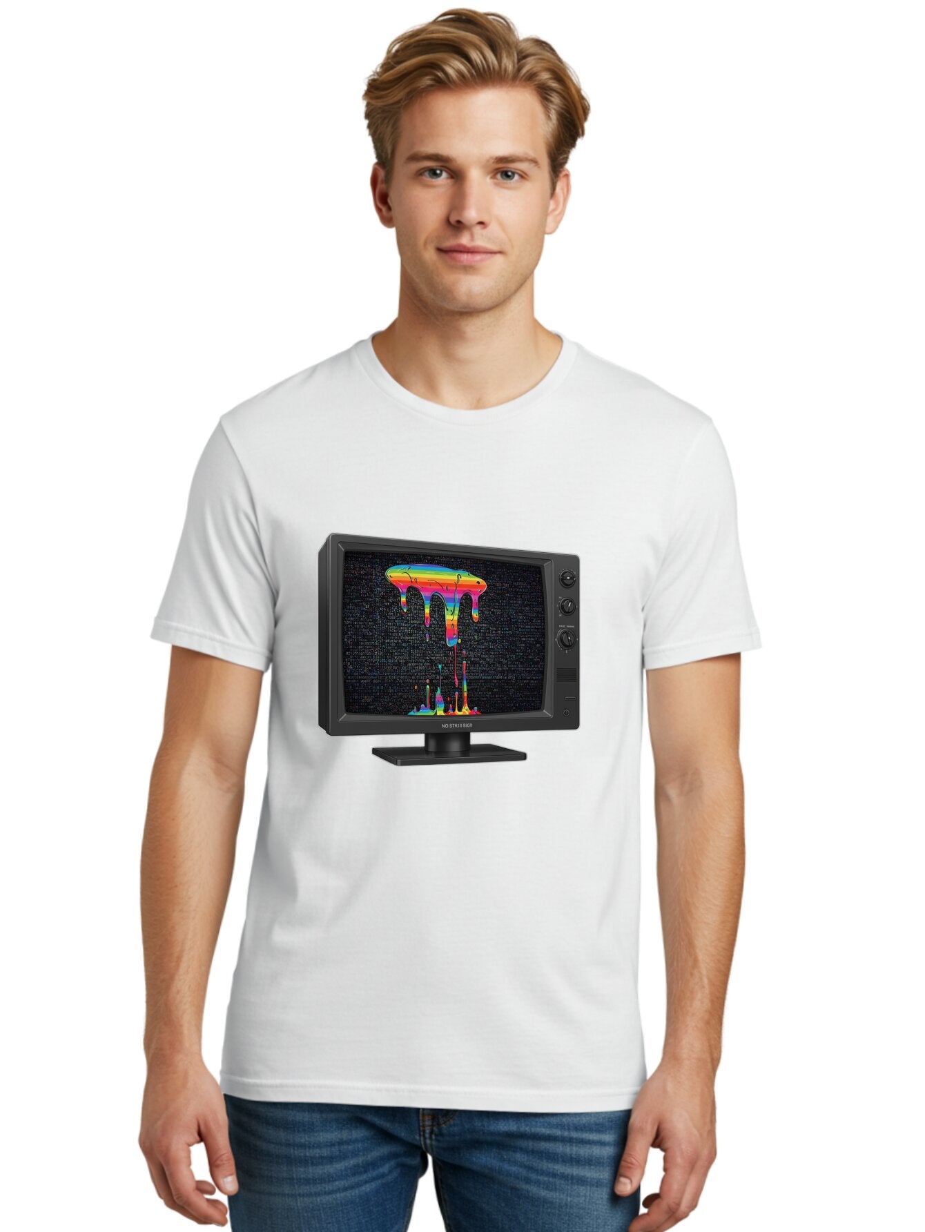 Crt-Tv-Screen Men'S Graphic Tee, 100% Cotton, Comfortable Casual Summer Wear, Machine Washable, Vintage Camera, Old Camera, Antique Camera, Black Camera, Classic Photography, Photography Equipment, Nostalgic Device, Film Camera, Camera Art Baq613 16