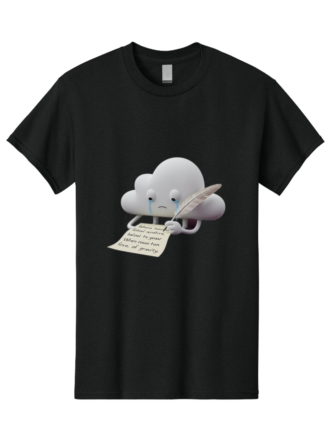 Crying-Cloud-Writing-Poem Men'S Graphic Tee, 100% Cotton, Comfortable Casual Summer Wear, Machine Washable, Vintage Camera, Old Camera, Antique Camera, Black Camera, Classic Photography, Photography Equipment, Nostalgic Device, Film Camera, Baq616 12