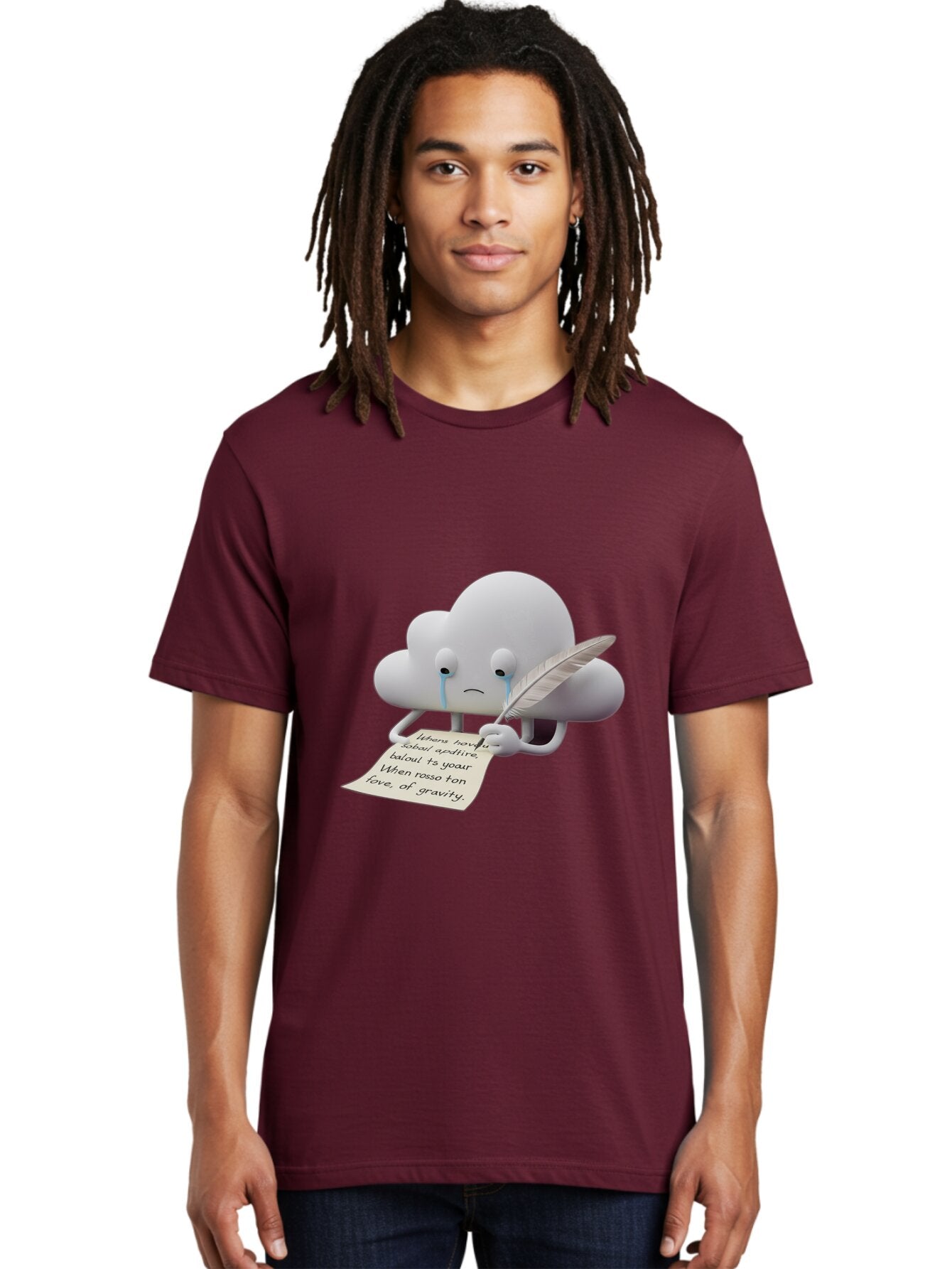 Crying-Cloud-Writing-Poem Men'S Graphic Tee, 100% Cotton, Comfortable Casual Summer Wear, Machine Washable, Vintage Camera, Old Camera, Antique Camera, Black Camera, Classic Photography, Photography Equipment, Nostalgic Device, Film Camera, Baq616 18