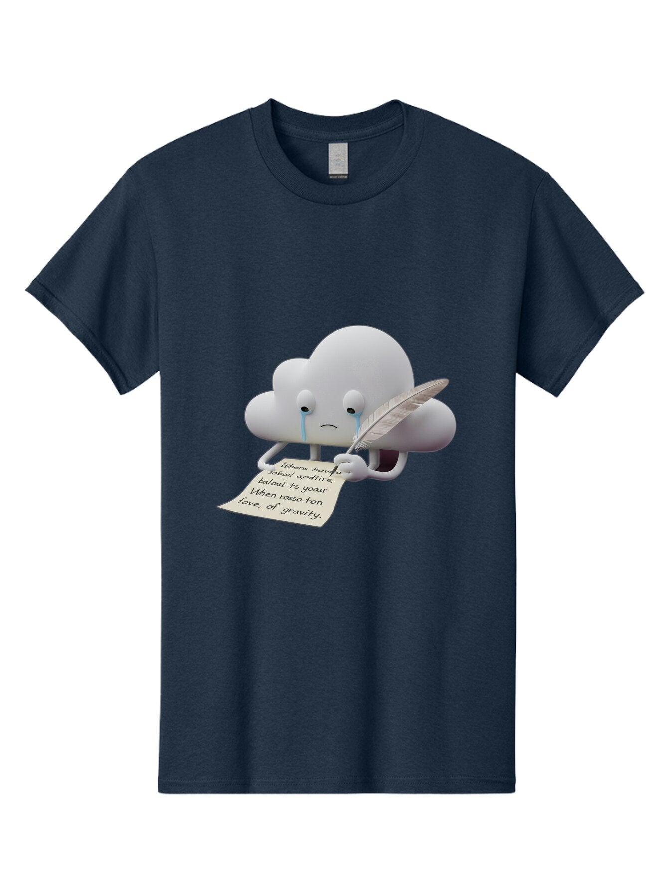 Crying-Cloud-Writing-Poem Men'S Graphic Tee, 100% Cotton, Comfortable Casual Summer Wear, Machine Washable, Vintage Camera, Old Camera, Antique Camera, Black Camera, Classic Photography, Photography Equipment, Nostalgic Device, Film Camera, Baq616 7