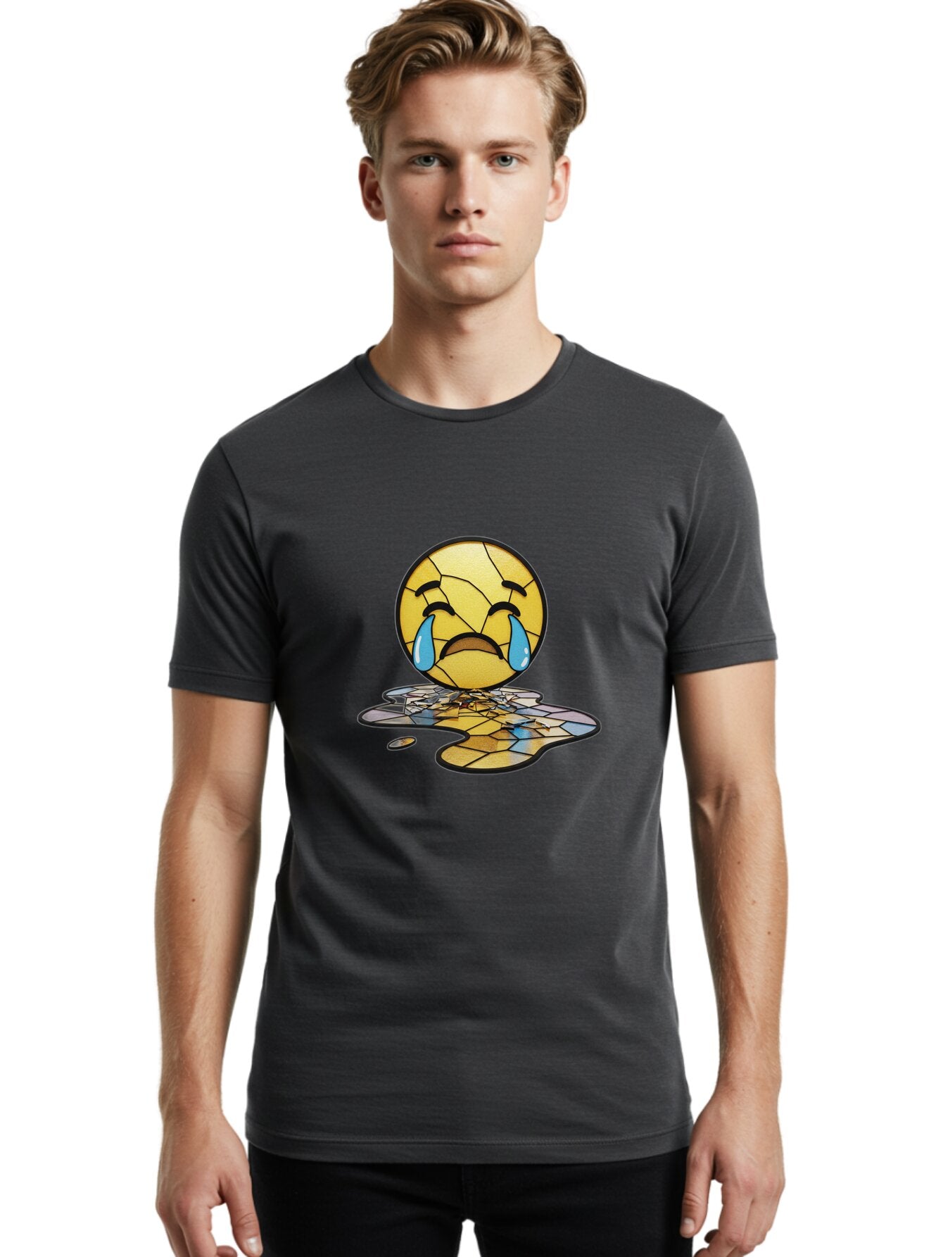 Crying-Emoji-1 Men'S Graphic Tee, 100% Cotton, Comfortable Casual Summer Wear, Machine Washable, Vintage Camera, Old Camera, Antique Camera, Black Camera, Classic Photography, Photography Equipment, Nostalgic Device, Film Camera, Camera Art Baq618 28