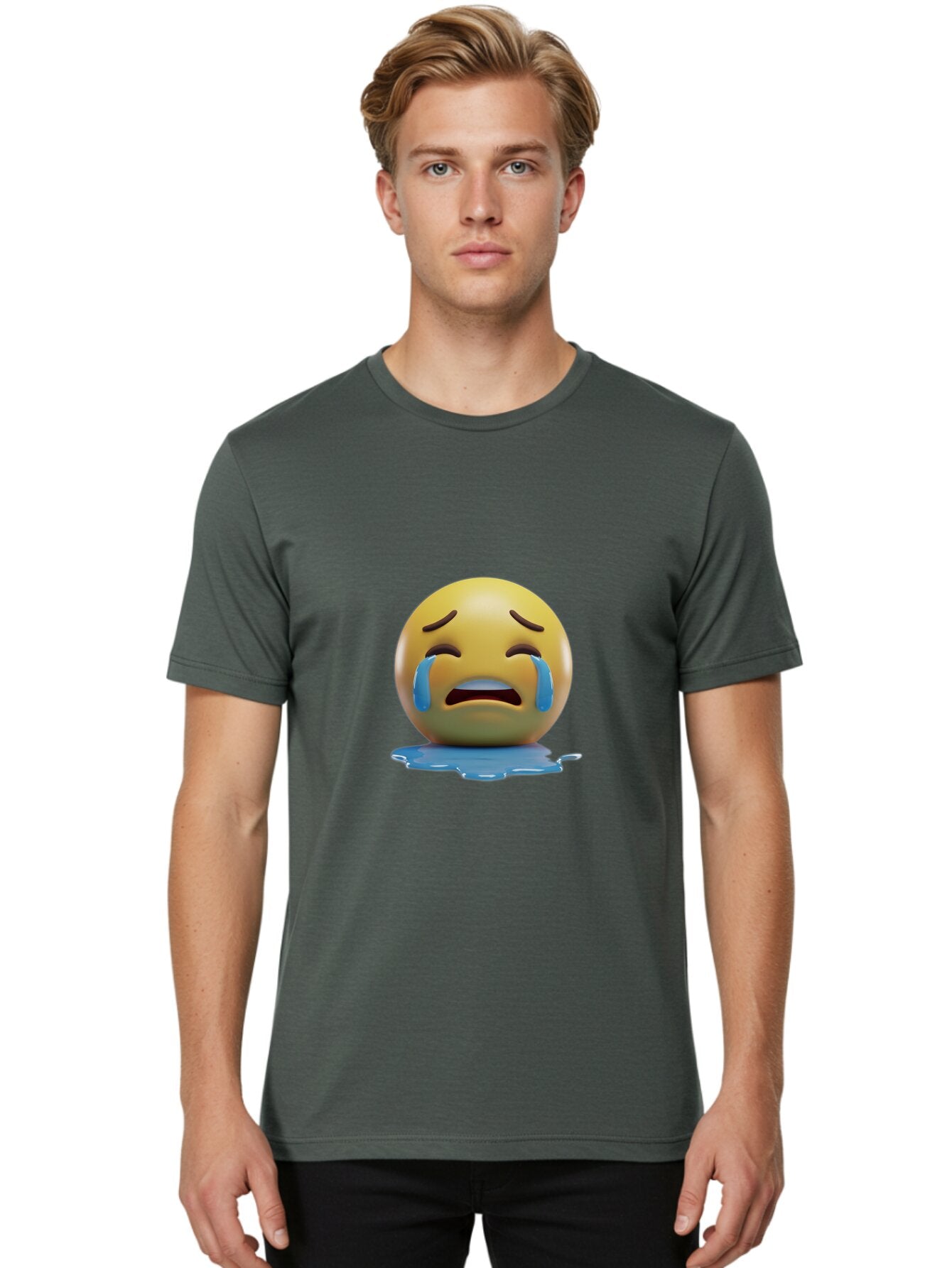Crying-Emoji-2 Men'S Graphic Tee, 100% Cotton, Comfortable Casual Summer Wear, Machine Washable, Vintage Camera, Old Camera, Antique Camera, Black Camera, Classic Photography, Photography Equipment, Nostalgic Device, Film Camera, Camera Art Baq619 18