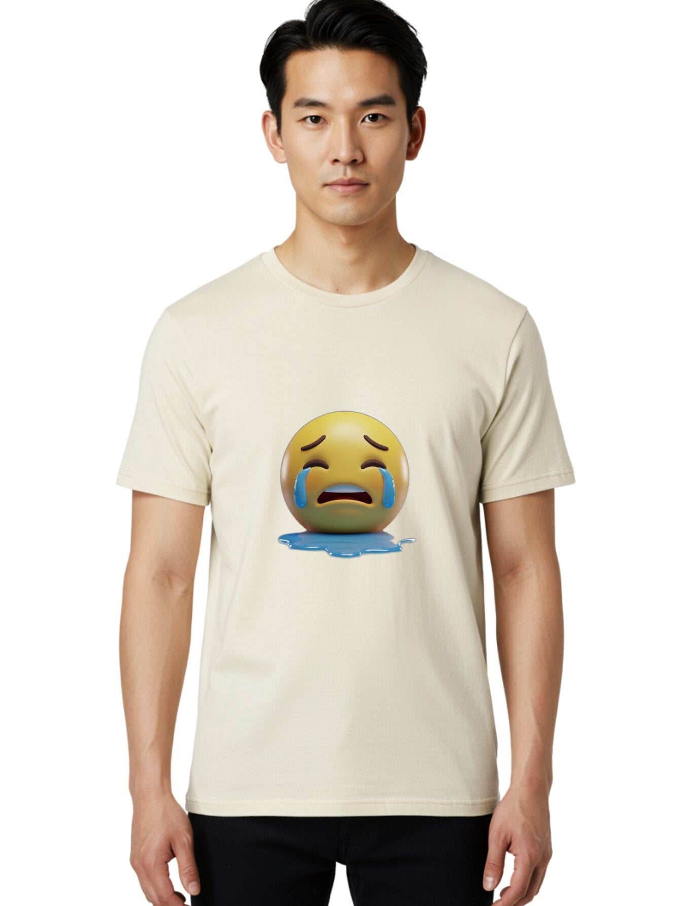 Crying-Emoji-2 Men'S Graphic Tee, 100% Cotton, Comfortable Casual Summer Wear, Machine Washable, Vintage Camera, Old Camera, Antique Camera, Black Camera, Classic Photography, Photography Equipment, Nostalgic Device, Film Camera, Camera Art Baq619 19