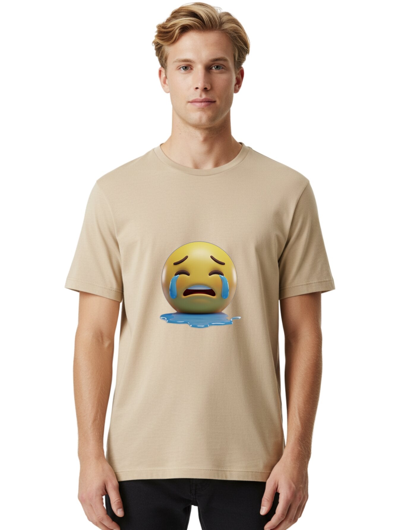 Crying-Emoji-2 Men'S Graphic Tee, 100% Cotton, Comfortable Casual Summer Wear, Machine Washable, Vintage Camera, Old Camera, Antique Camera, Black Camera, Classic Photography, Photography Equipment, Nostalgic Device, Film Camera, Camera Art Baq619 25